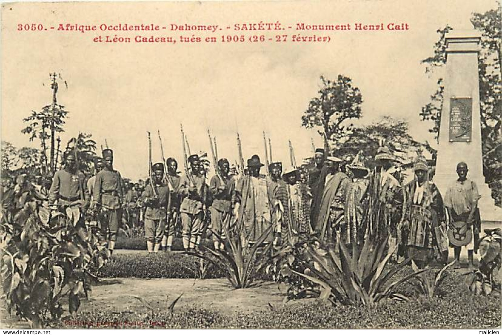 - Pays Div- Ref-EE815- Afrique - Dahomey - Sakété - Monument Henri Cait Et Leon Cadet Tués En 1905 - - Dahomey