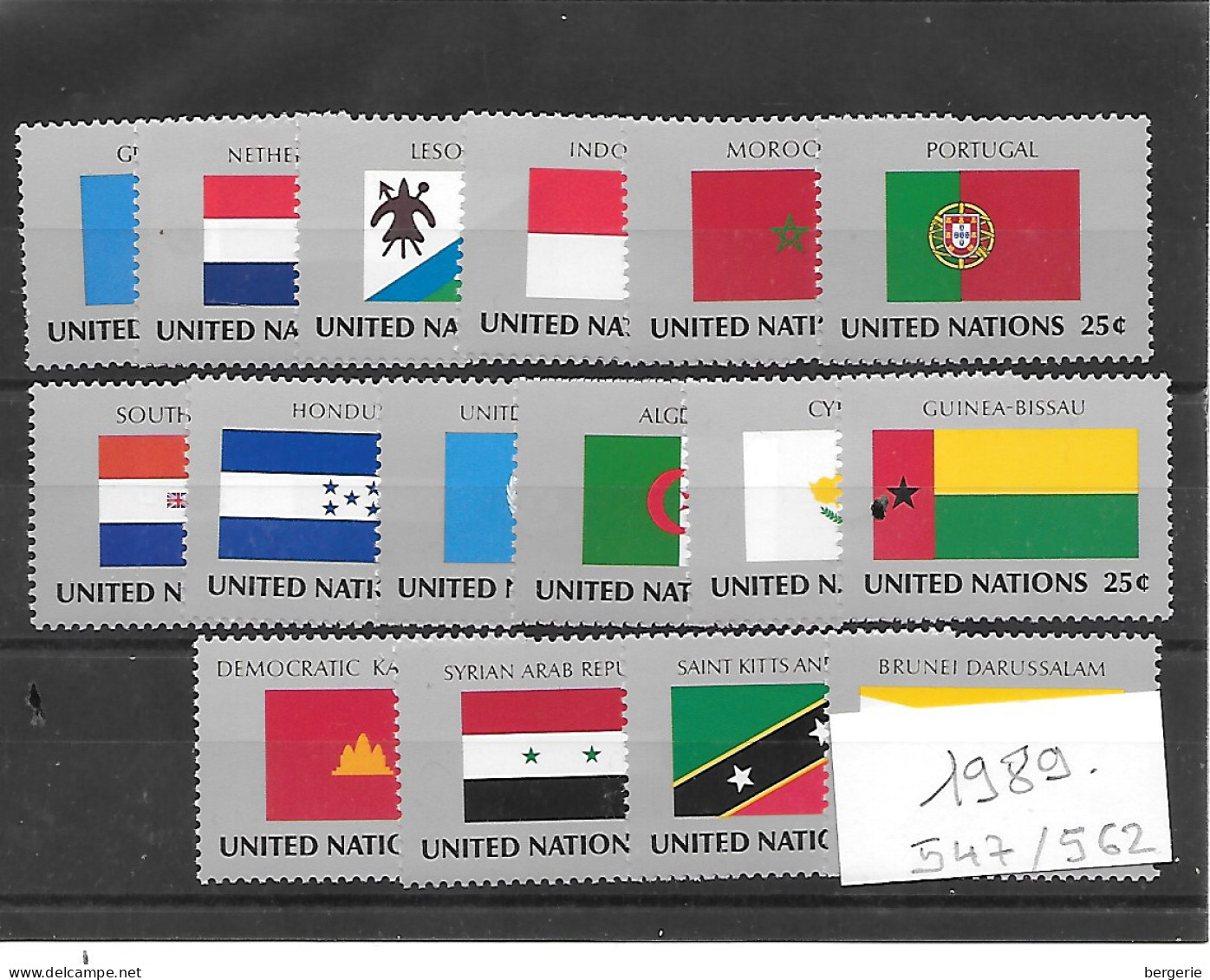 T/06        NATIONS UNIES   -  New-york     9 Séries Drapeaux De 1980 /81/82/83/84/85/86/87/89 . En Neufs ** - Altri & Non Classificati