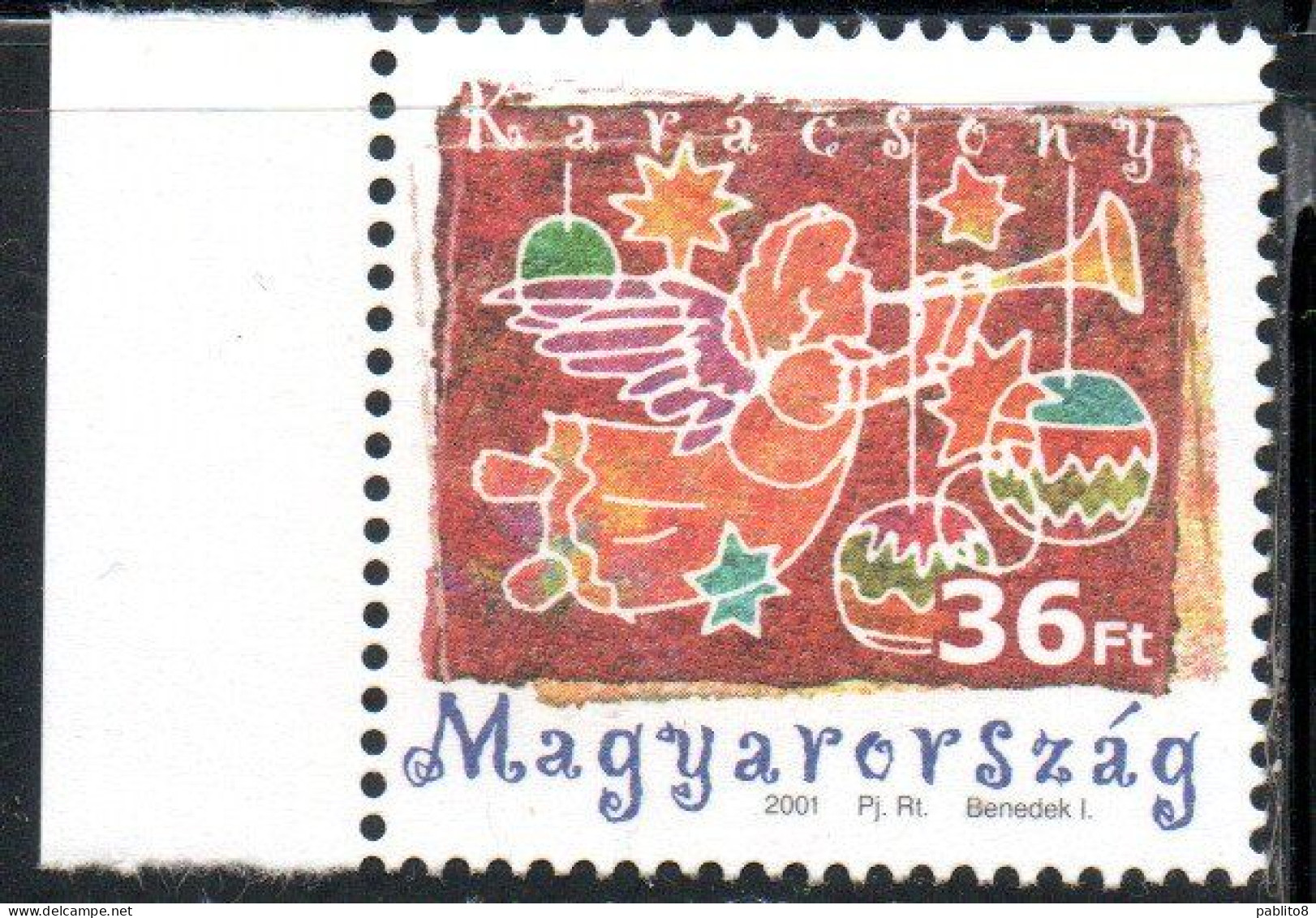 HUNGARY UNGHERIA MAGYAR 2001 CHRISTMAS NATALE NOEL WEIHNACHTEN NAVIDAD 36f MNH - Unused Stamps