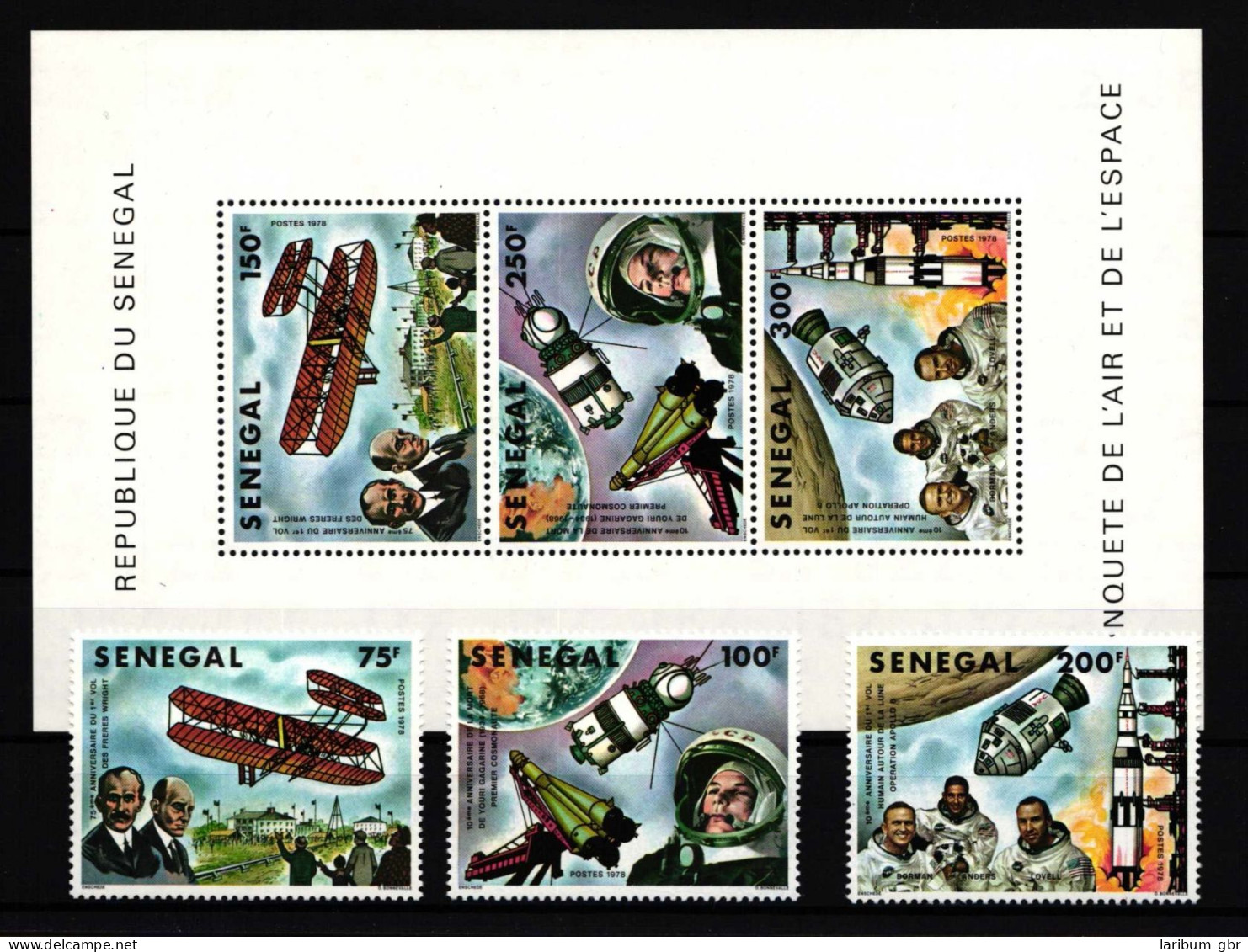 Senegal 680-682 Und Block 33 Postfrisch Raumfahrt #HP543 - Sénégal (1960-...)