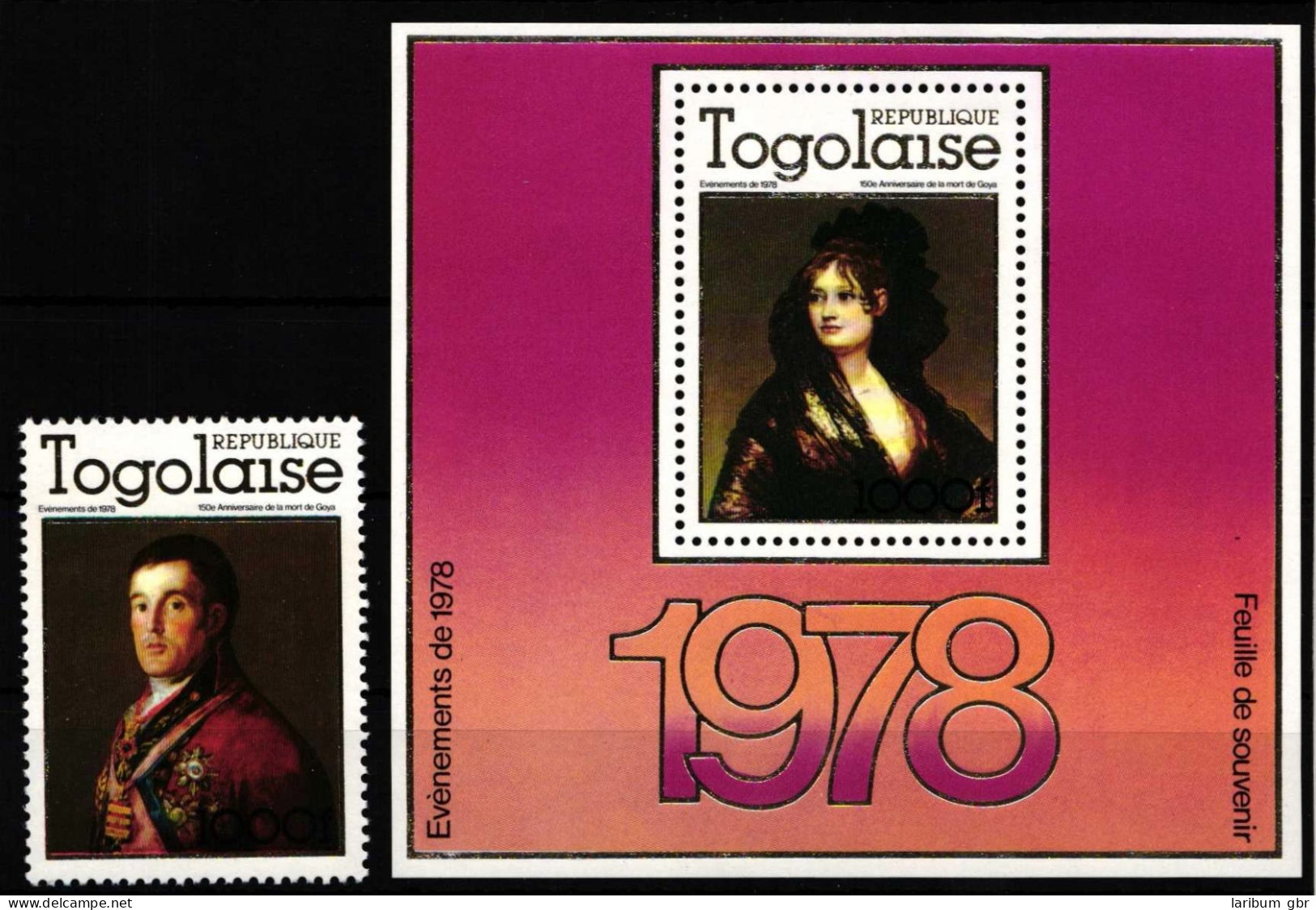 Togo 1284 Und Block 129 Postfrisch Kunst #HP546 - Togo (1960-...)