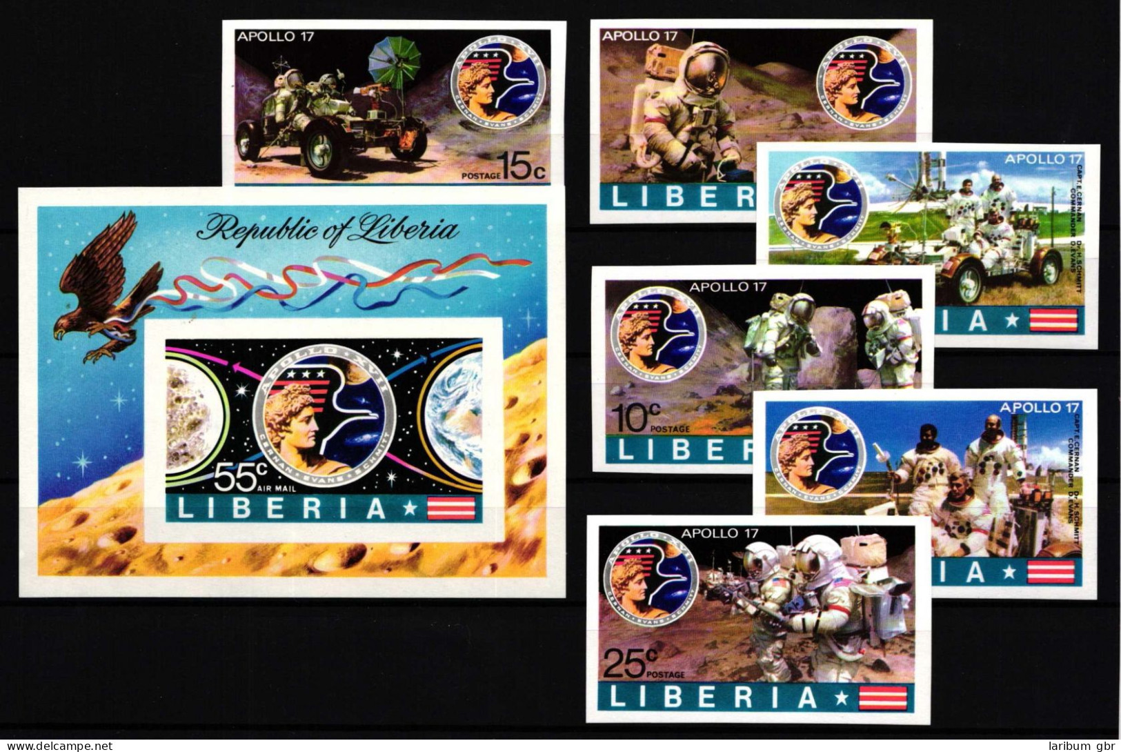 Liberia 862-867 B Und Block 65 B Postfrisch Raumfahrt #HP540 - Liberia