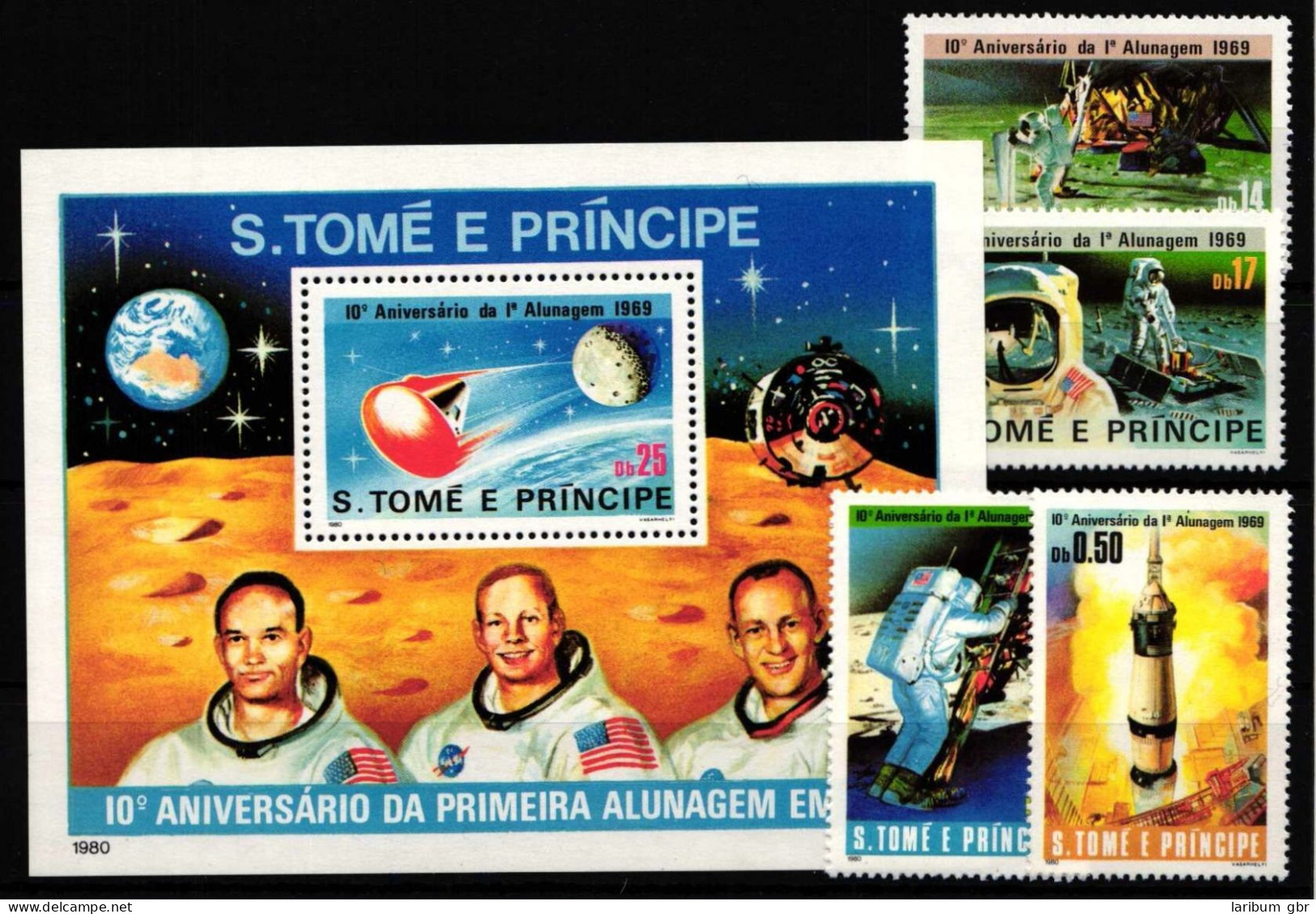 Sao Tome E Principe 646-649 Und Block 45 Postfrisch Raumfahrt #HP568 - Sao Tomé Y Príncipe