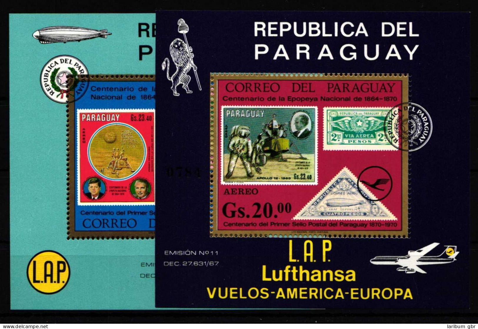 Paraguay Block 166 Und 167 Postfrisch Raumfahrt #HP661 - Paraguay
