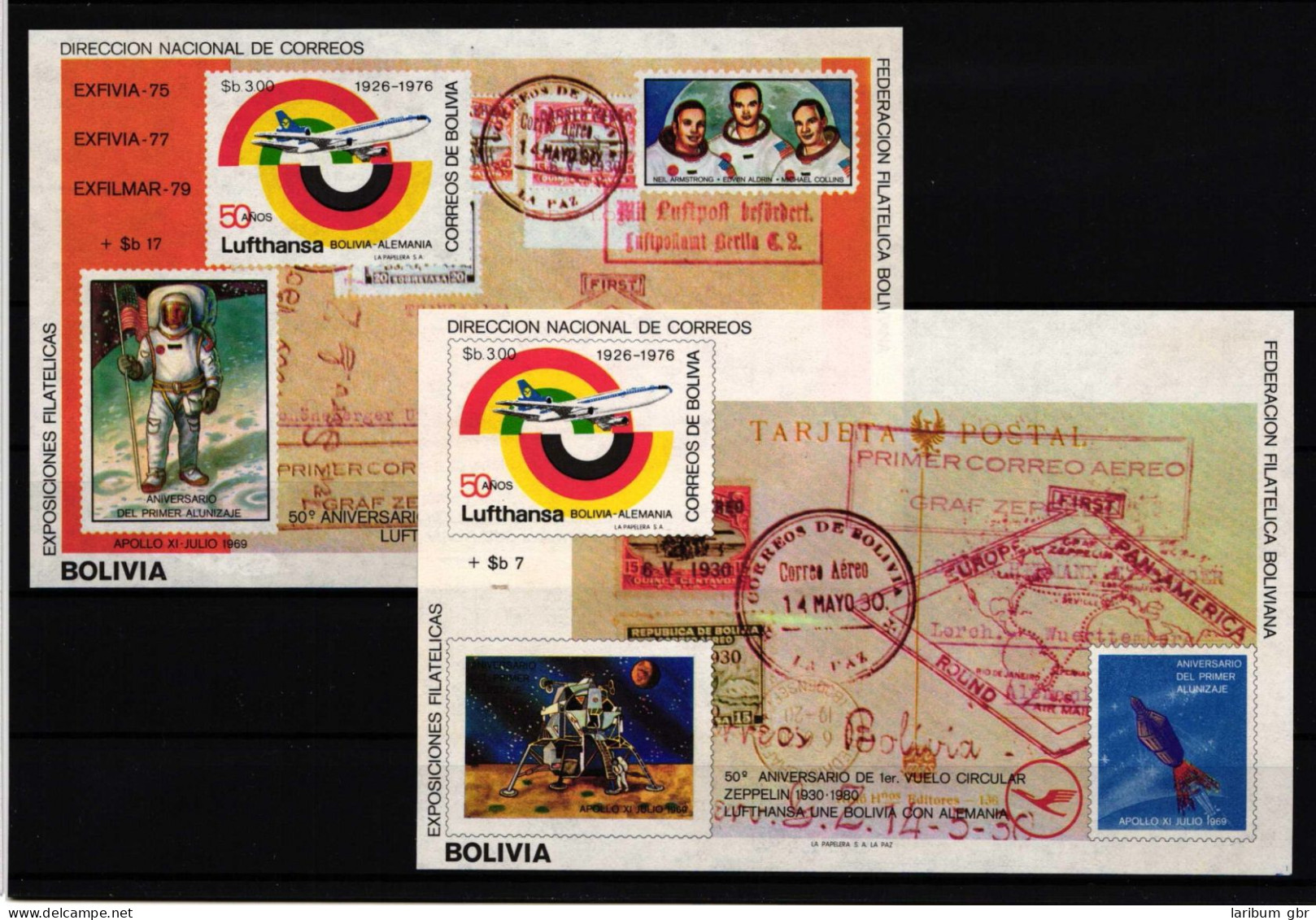 Bolivien Block 104 Und 105 Postfrisch Raumfahrt #HP665 - Bolivien