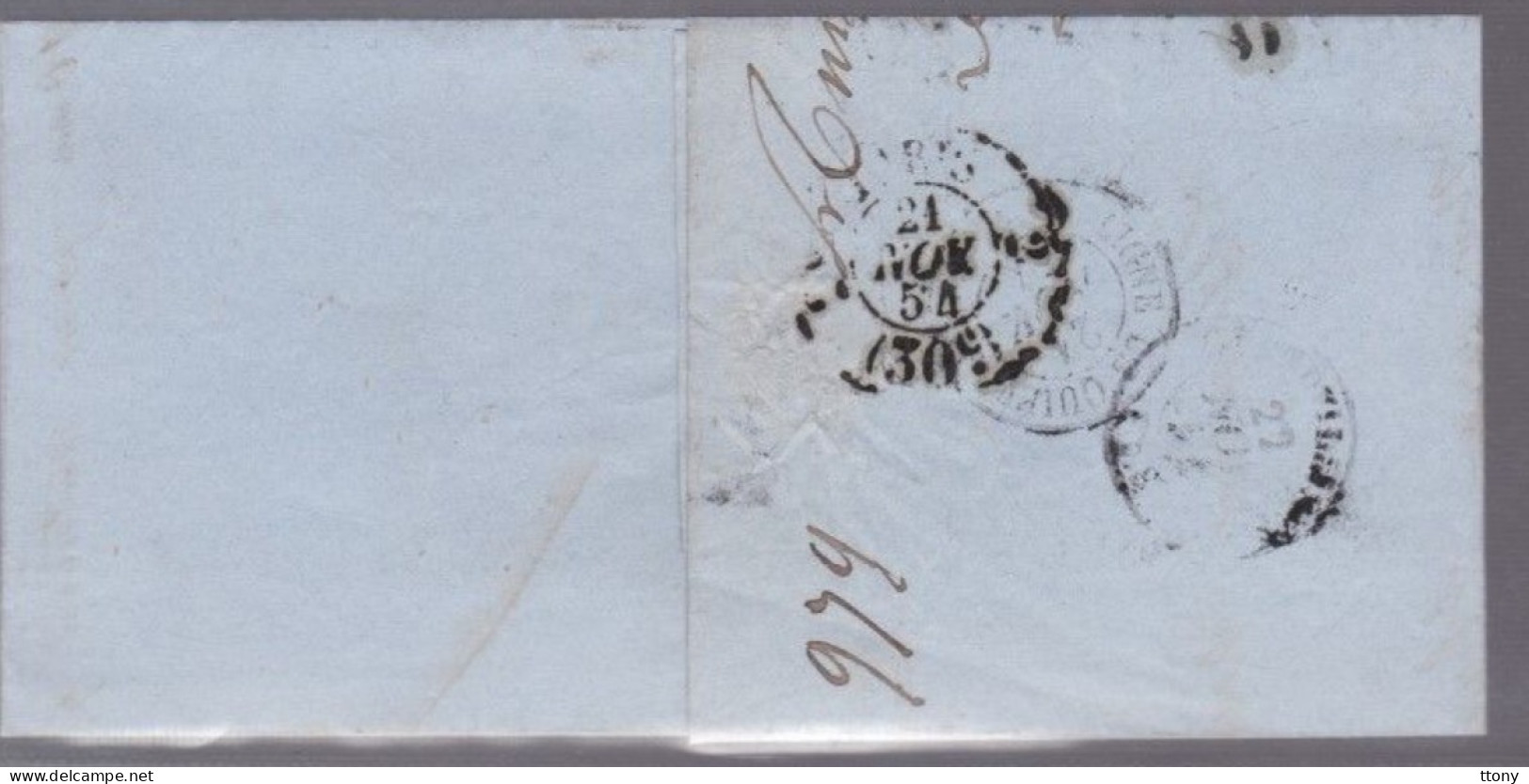 Un Timbre N° 14 Napoléon III   Sur Lettre  Destination Grandvilliers  ( Oise ) 1854 - 1853-1860 Napoleon III