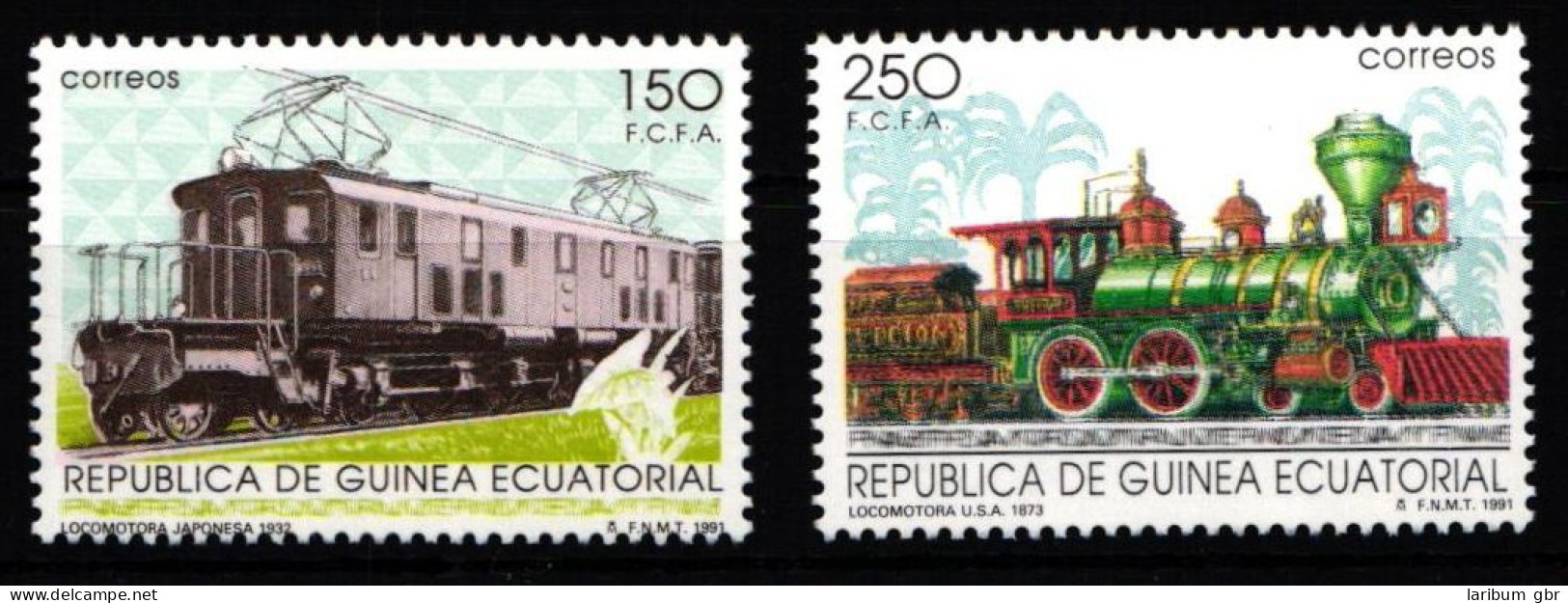 Äquatorial-Guinea 1741-1742 Postfrisch #KX997 - Trains