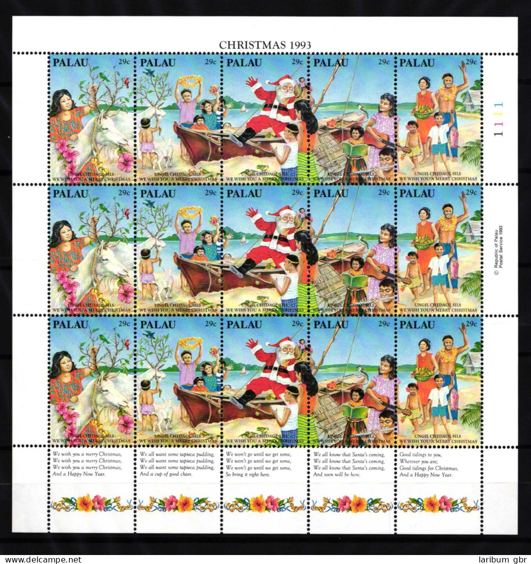 Palau 628-632 Postfrisch Zusammendruckbogen / Weihnachten #HP838 - Palau