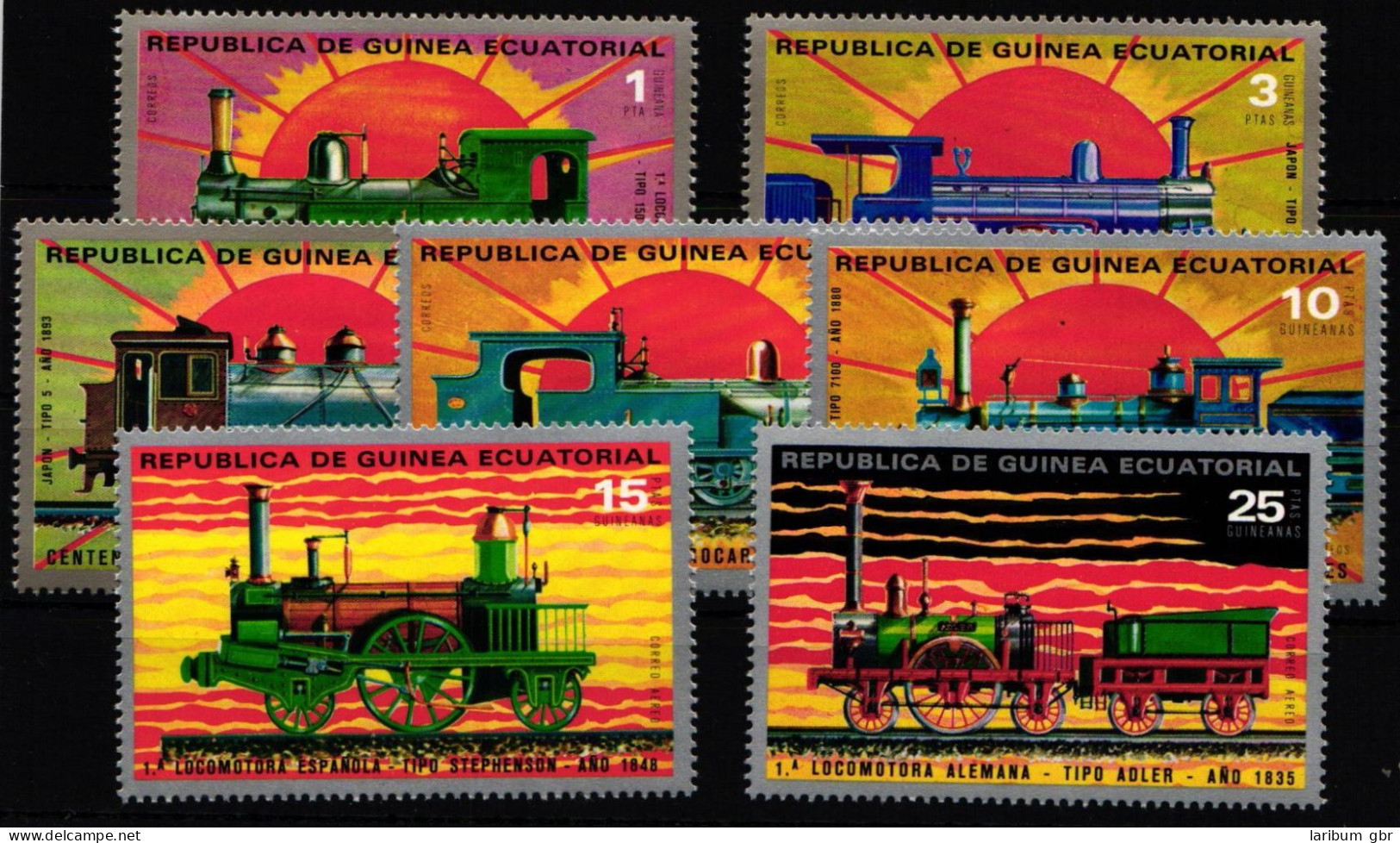 Äquatorial-Guinea 147-153 Postfrisch #KX999 - Trains