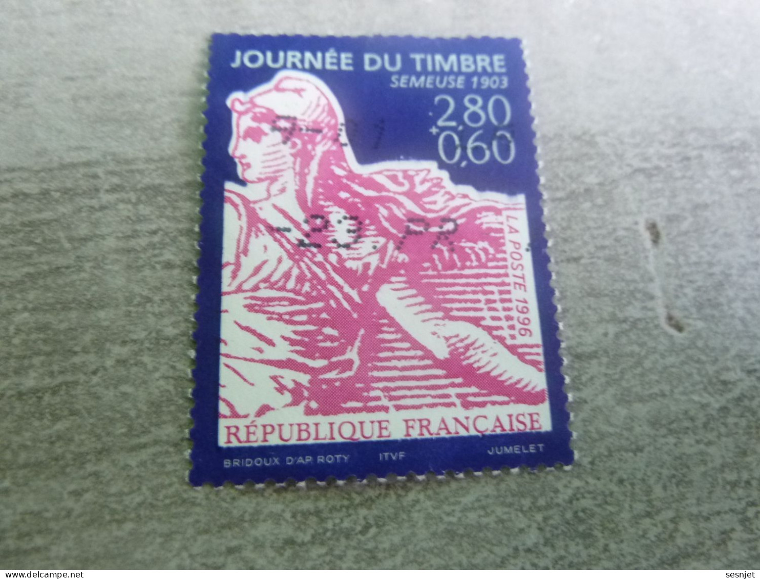 Semeuse 1903 - 2f.80+60c. - Yt 2990 - Bleu Et Rose Violacé - Oblitéré - Année 1996 - - Used Stamps