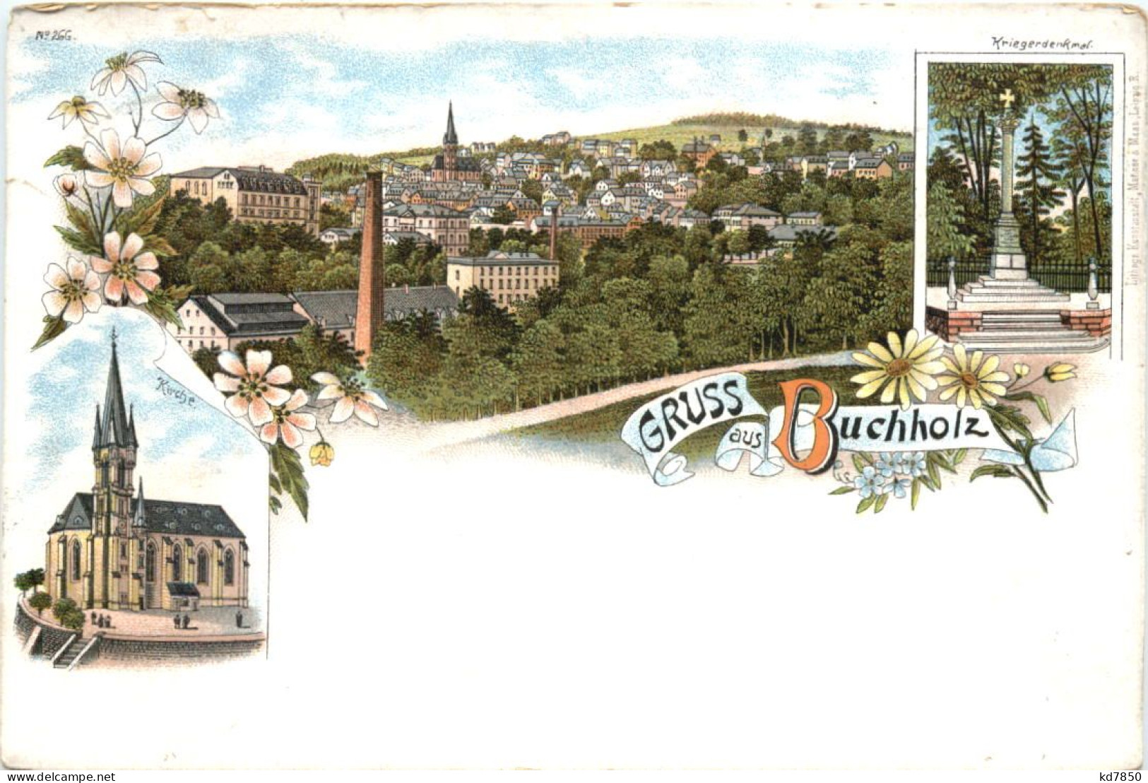 Gruss Aus Buchholz In Sachsen - Litho - Annaberg-Buchholz