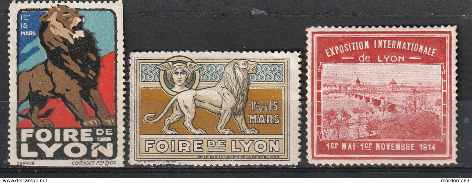 3 VIGNETTE FOIRE DE LYON - Altri & Non Classificati