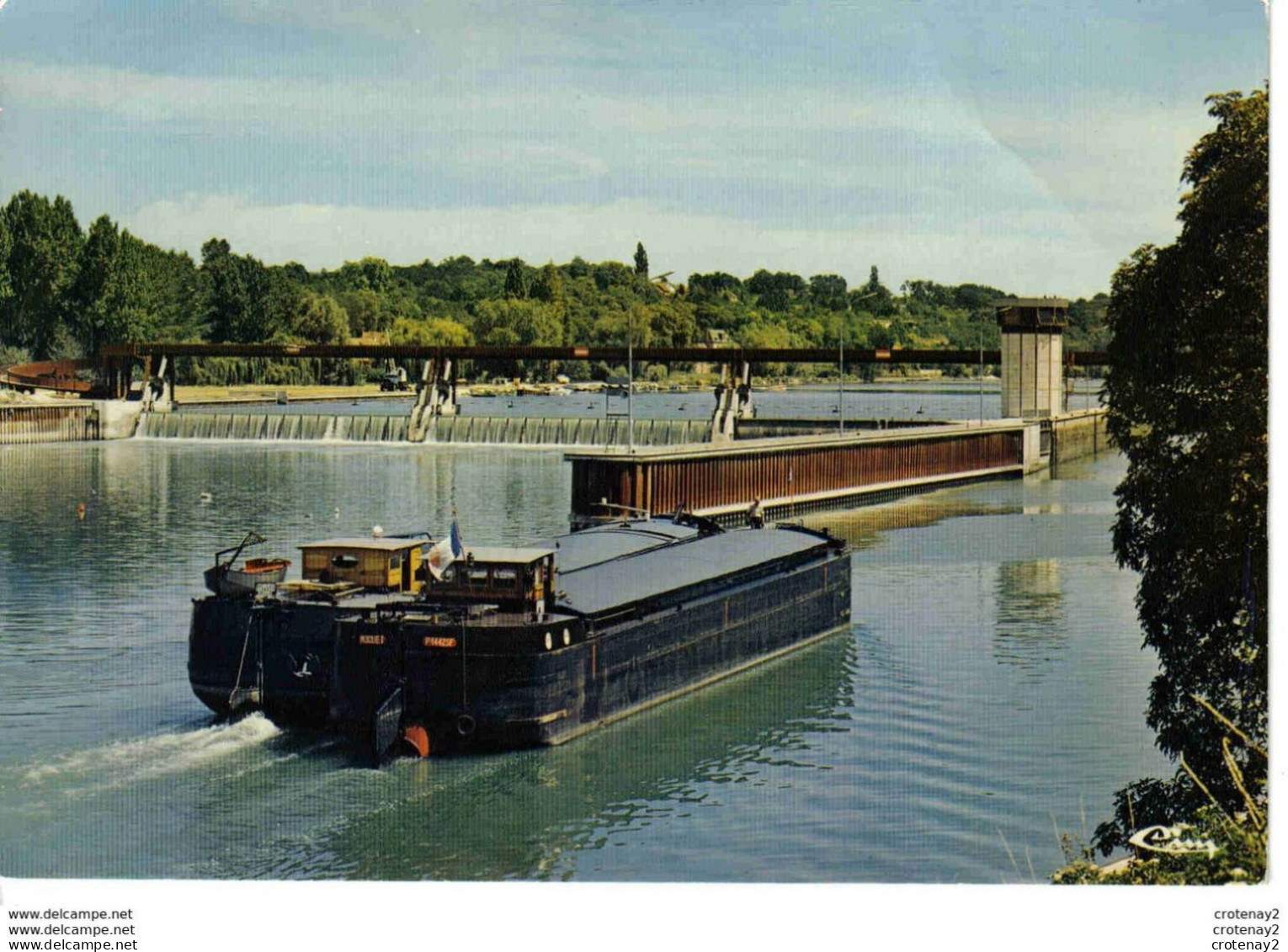 77 BOIS LE ROI Bords De Seine Belle PENICHE Nommée MUGUET VOIR DOS - Binnenschepen