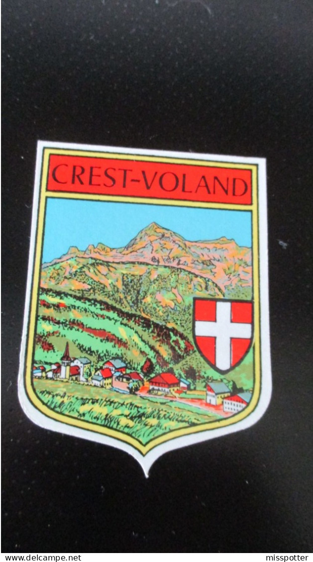 Blason Autocollant Double Face Crest-Voland Suisse - Stickers