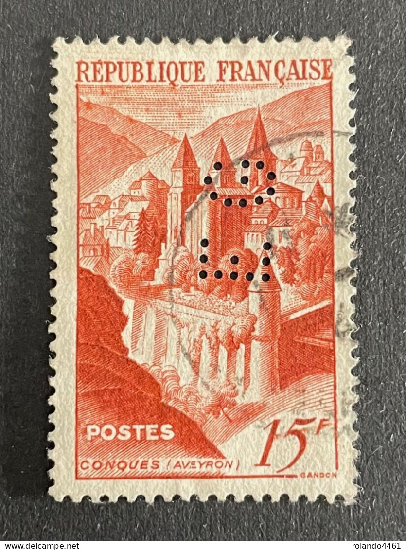 FRANCE E N° 792 EG 70 Indice 2 Perforé Perforés Perfins Perfin Superbe !! - Autres & Non Classés