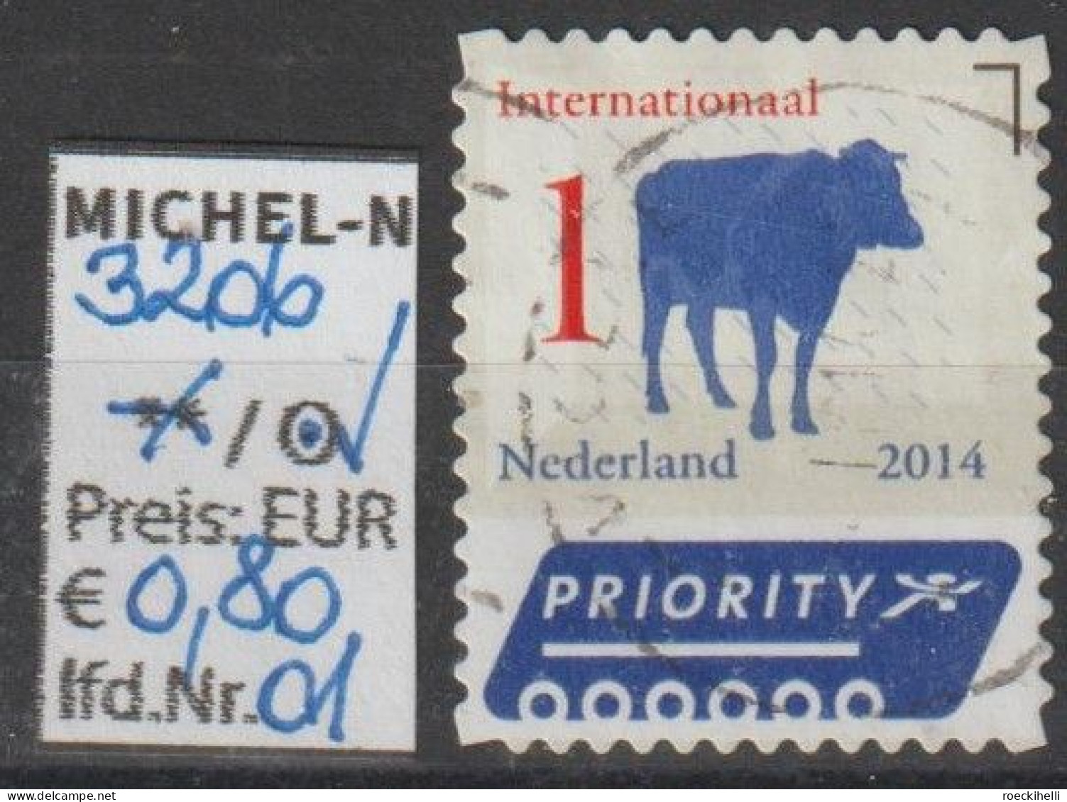 2014 - NIEDERLANDE - FM/DM "Niederländ. Ikonen - Kühe" 1 Mehrf. - O  Gestempelt - S.Scan (3206o 01-02  Nl) - Usados