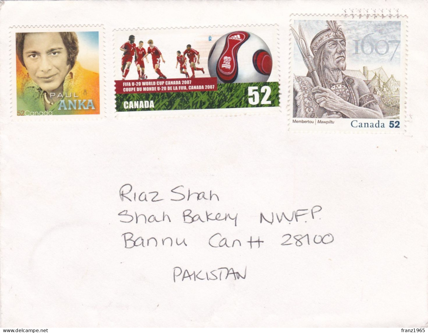 From Canada To Pakistan - 2007 (Football World Cup) - Lettres & Documents