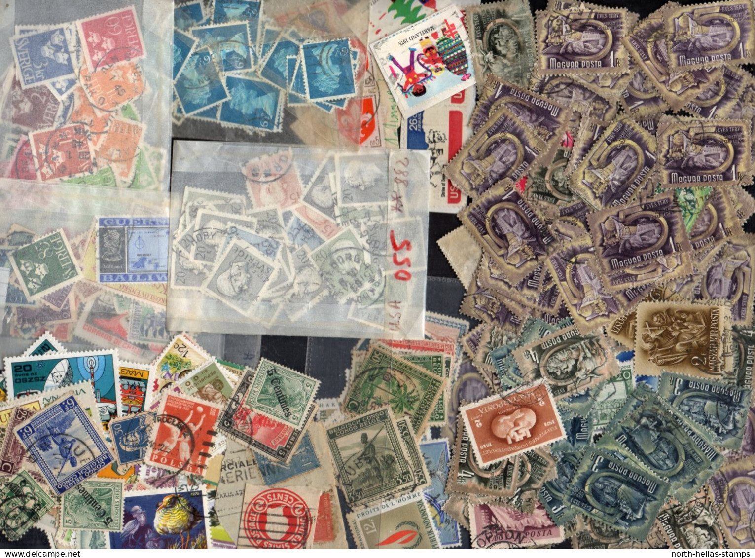 A001 Big lot (450gr) with defective and destroyed stamps of the World (11 scans full stamps) Send in Greece & Europe