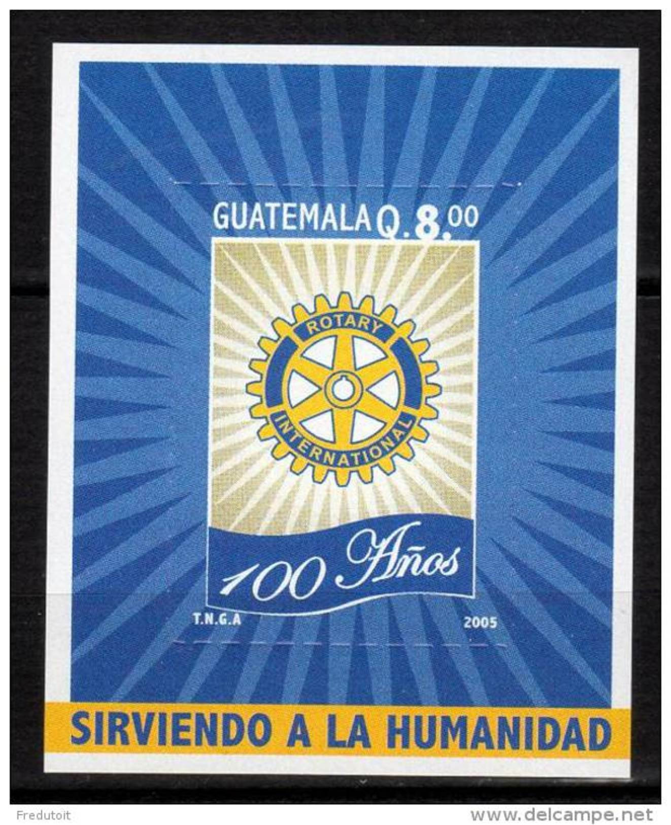 GUATEMALA - BLOC N° 37 ** (2005) Centenaire Du Rotary Club International - Guatemala