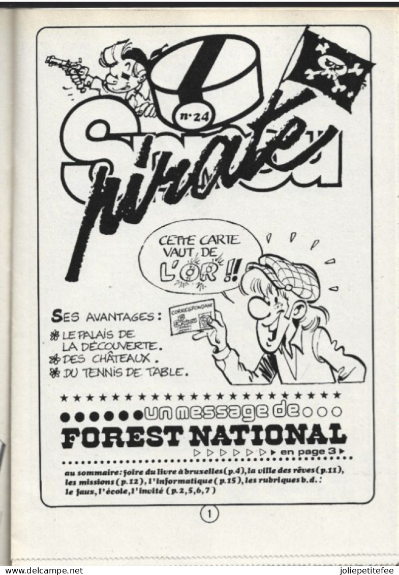 Spirou Pirate N°24.   UN MESSAGE DE FOREST NATIONAL.    N°2238    5/3/81. - Spirou Magazine
