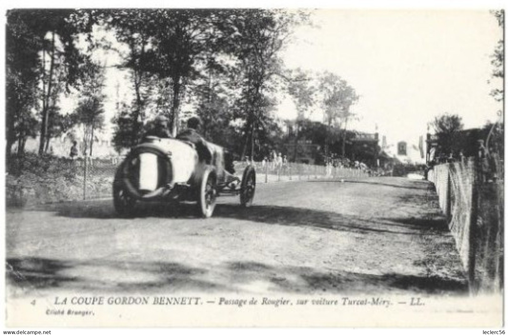 COUPE GORDON BENNETT PASSAGE DE ROUGIER SUR VOITURE TURCAT-MERY CPA 2 SCANS - Altri & Non Classificati