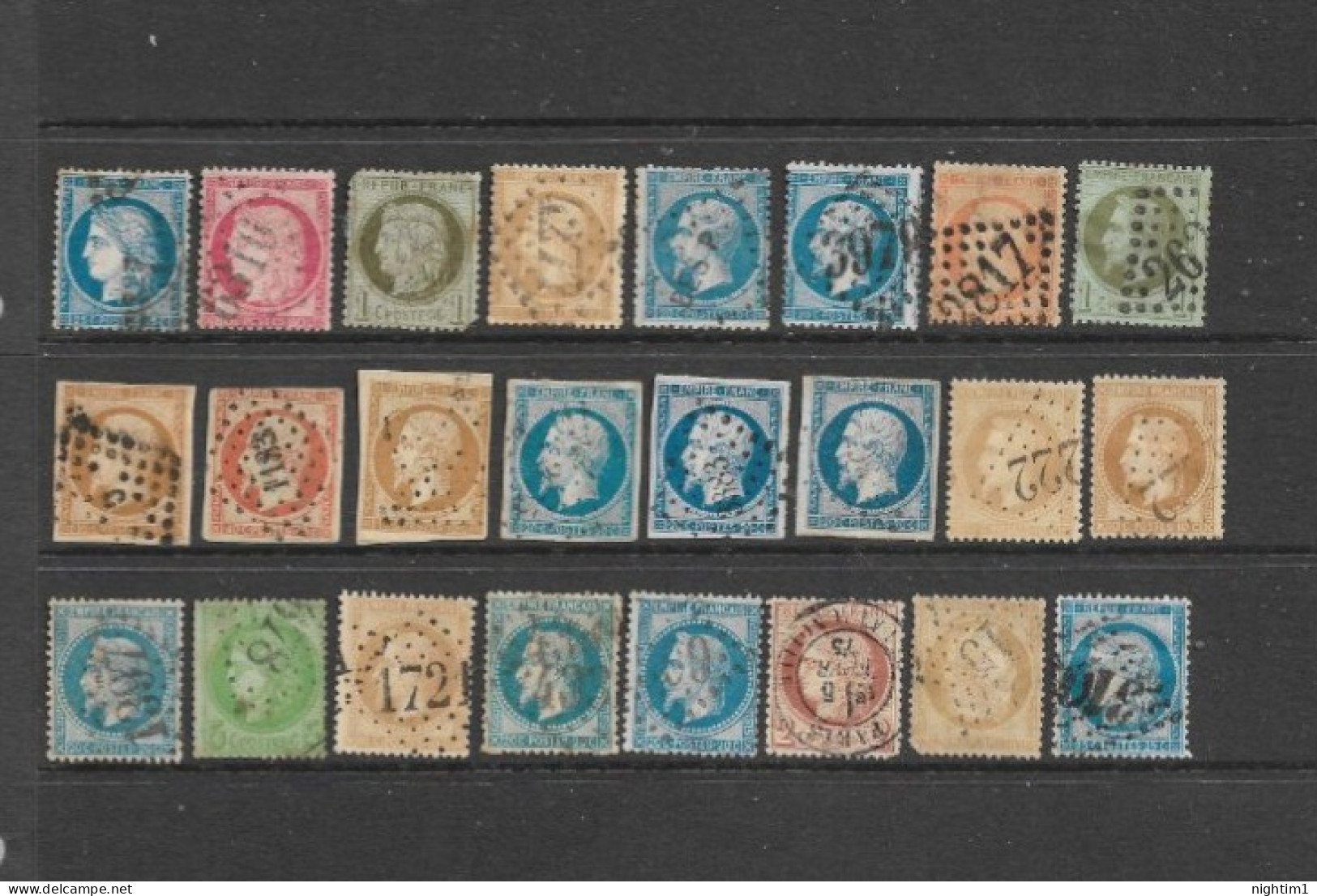 FRANCE COLLECTION.  EARLY DEFINITIVES. IMPERF AND PERF. USED. - Usati