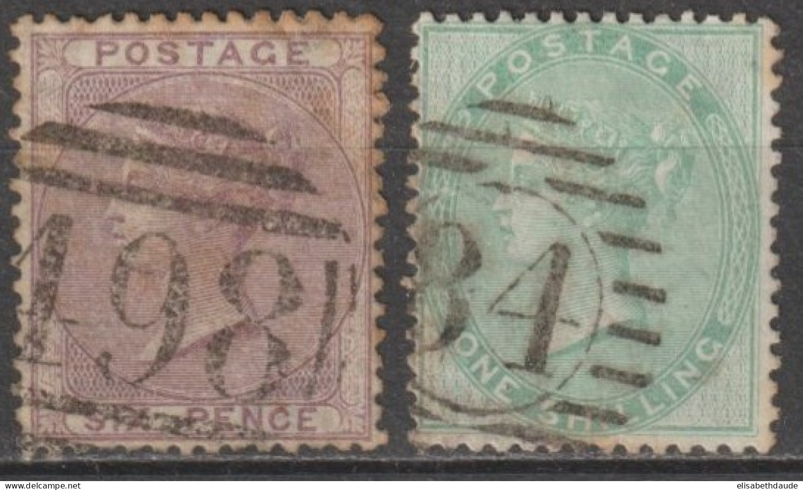 1855 - YVERT N°19/20 OBLITERES - COTE = 400 EUR - Gebraucht