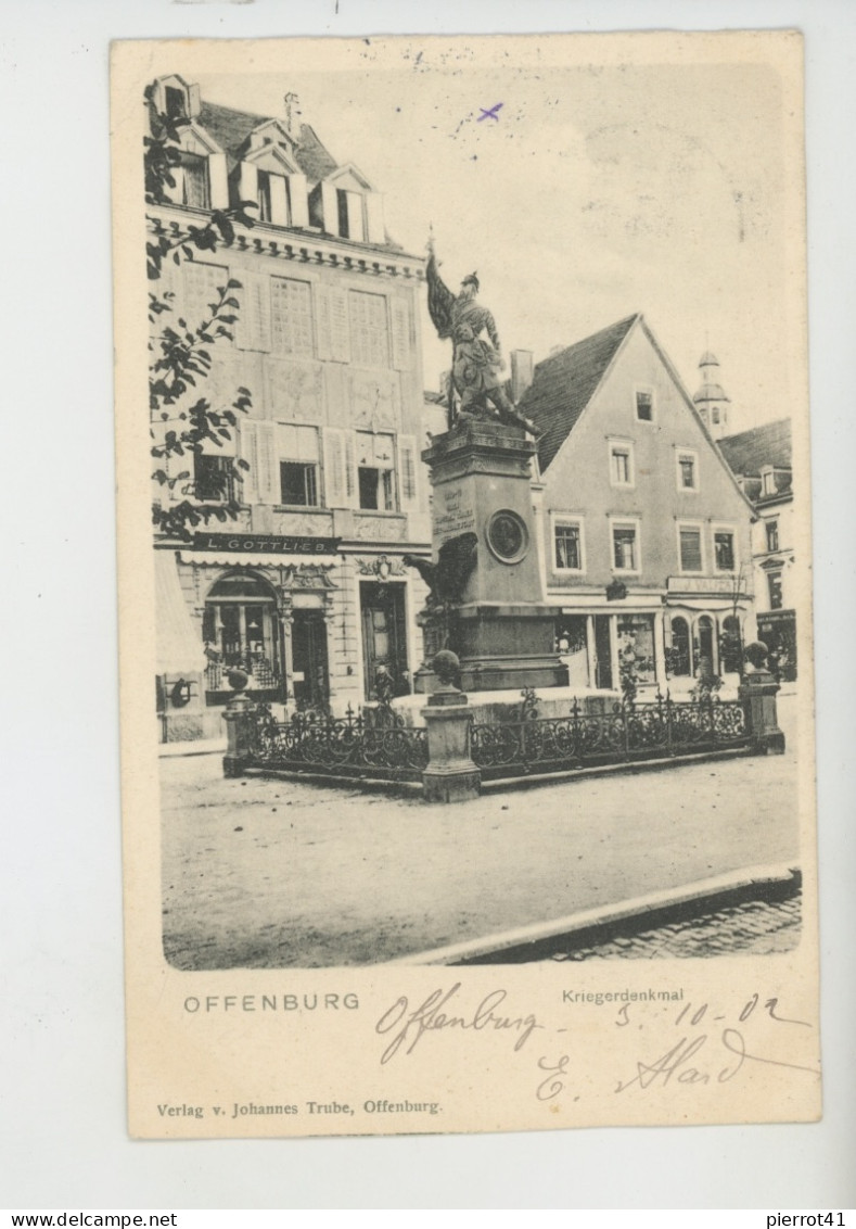 ALLEMAGNE - OFFENBURG - Kriegerdenkmal (1902) - Offenburg