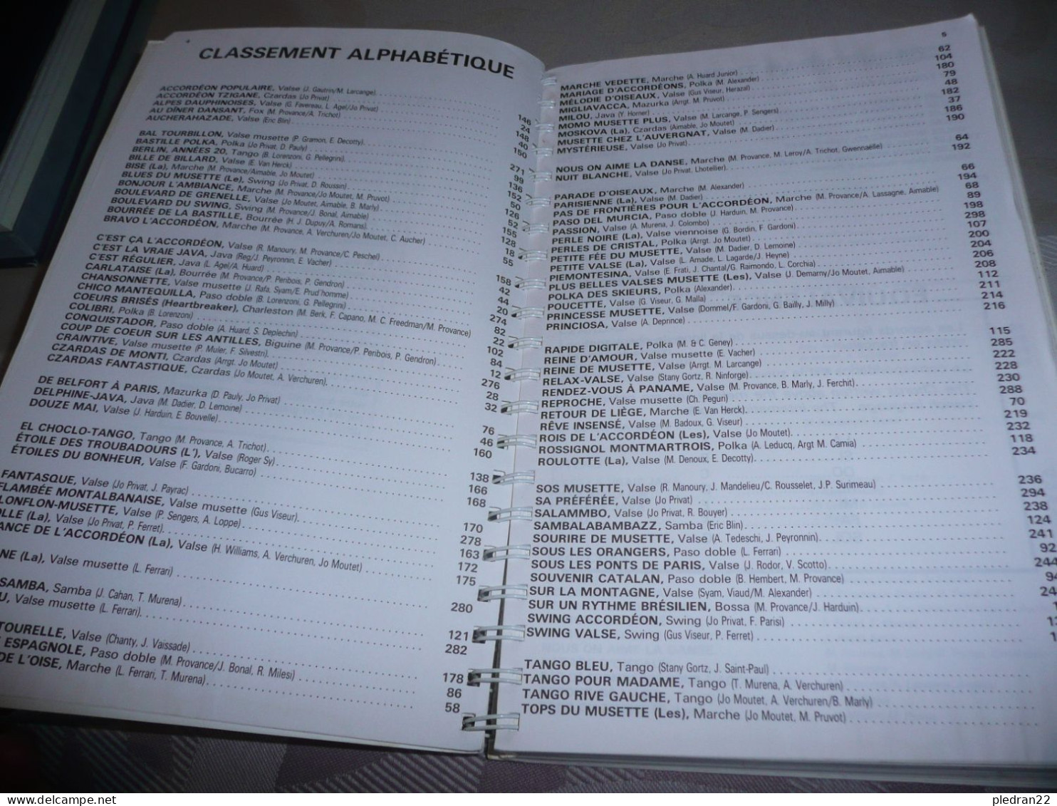 ACCORDEON CHROMATIQUE REPERTOIRE MUSETTE PARTITIONS RECUEIL DE 110 SUCCES N° 5 EDITIONS PAUL BEUSCHER 1994 - Musica