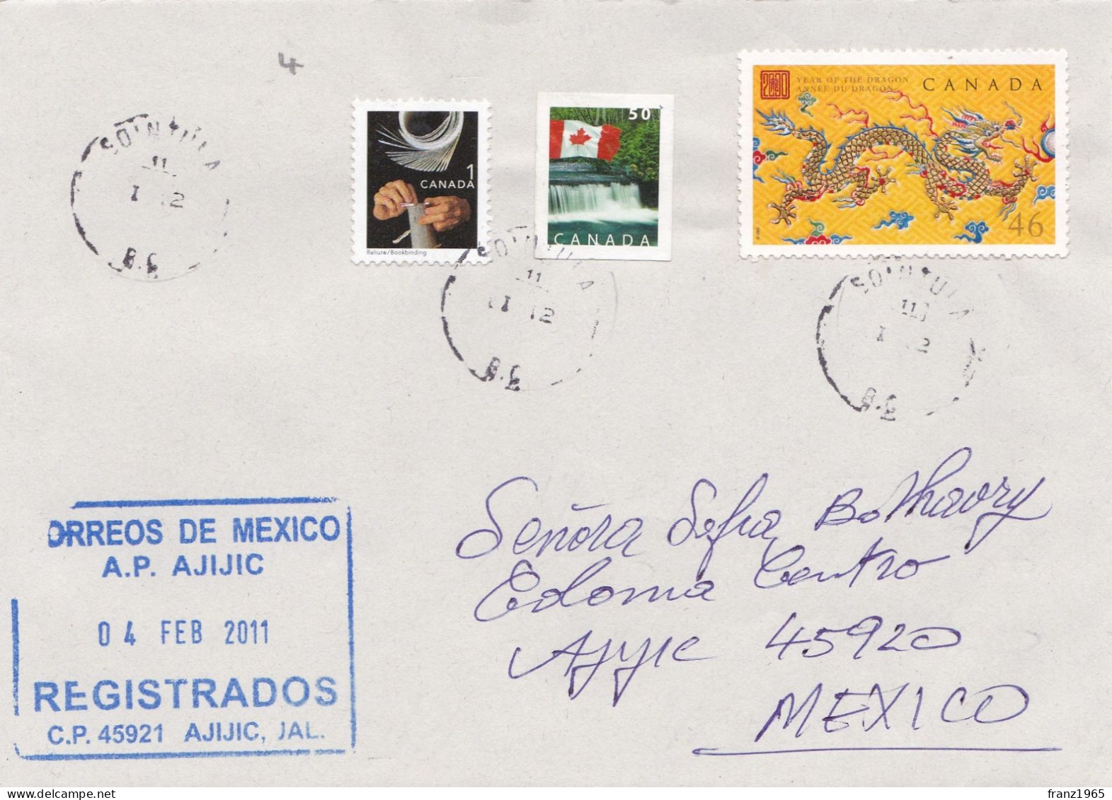 From Canada To Mexico - 2012 - Covers & Documents