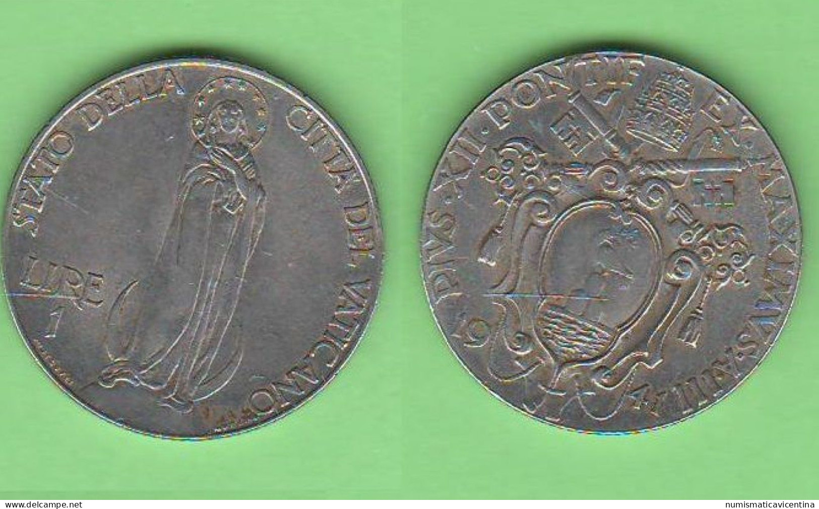 VATICANO 1 Lira 1941 Papa Pio XII°  Vatikan City Pius XII°   C 8 - Vatican