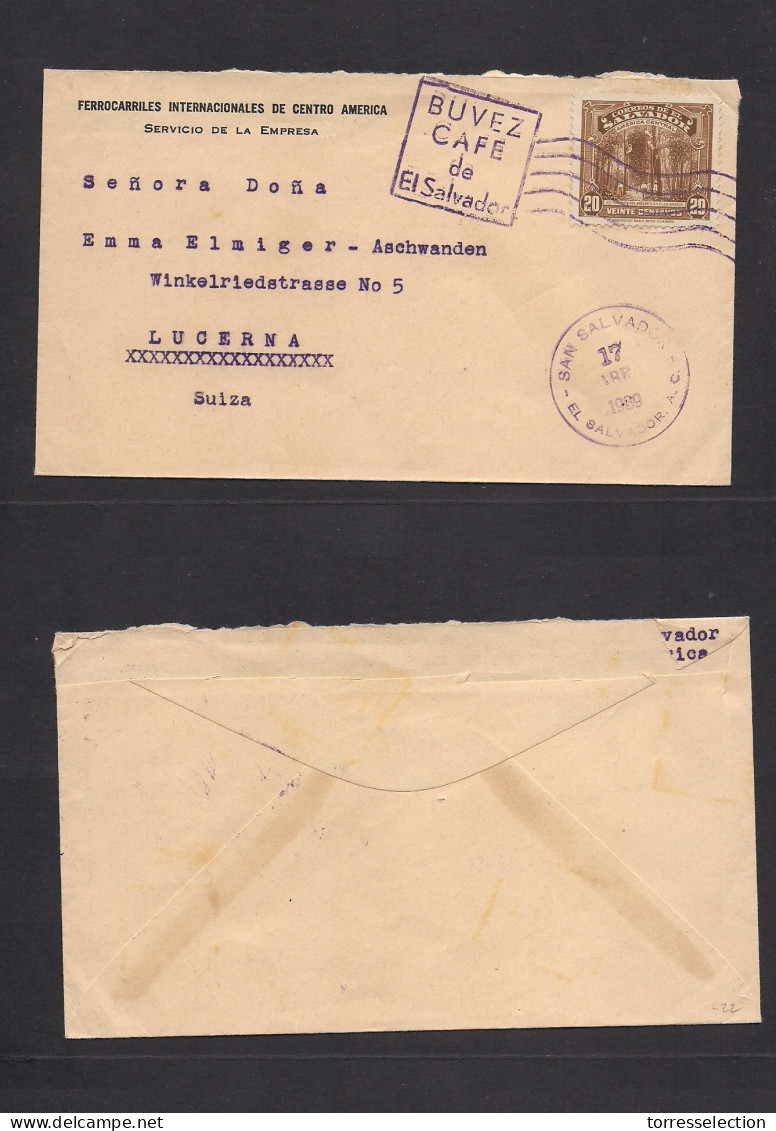 COSTA RICA. 1938 (5 Apr) San Jose - Alemania, Berlin. 10c Red Stat Card. Fine Used. - Costa Rica