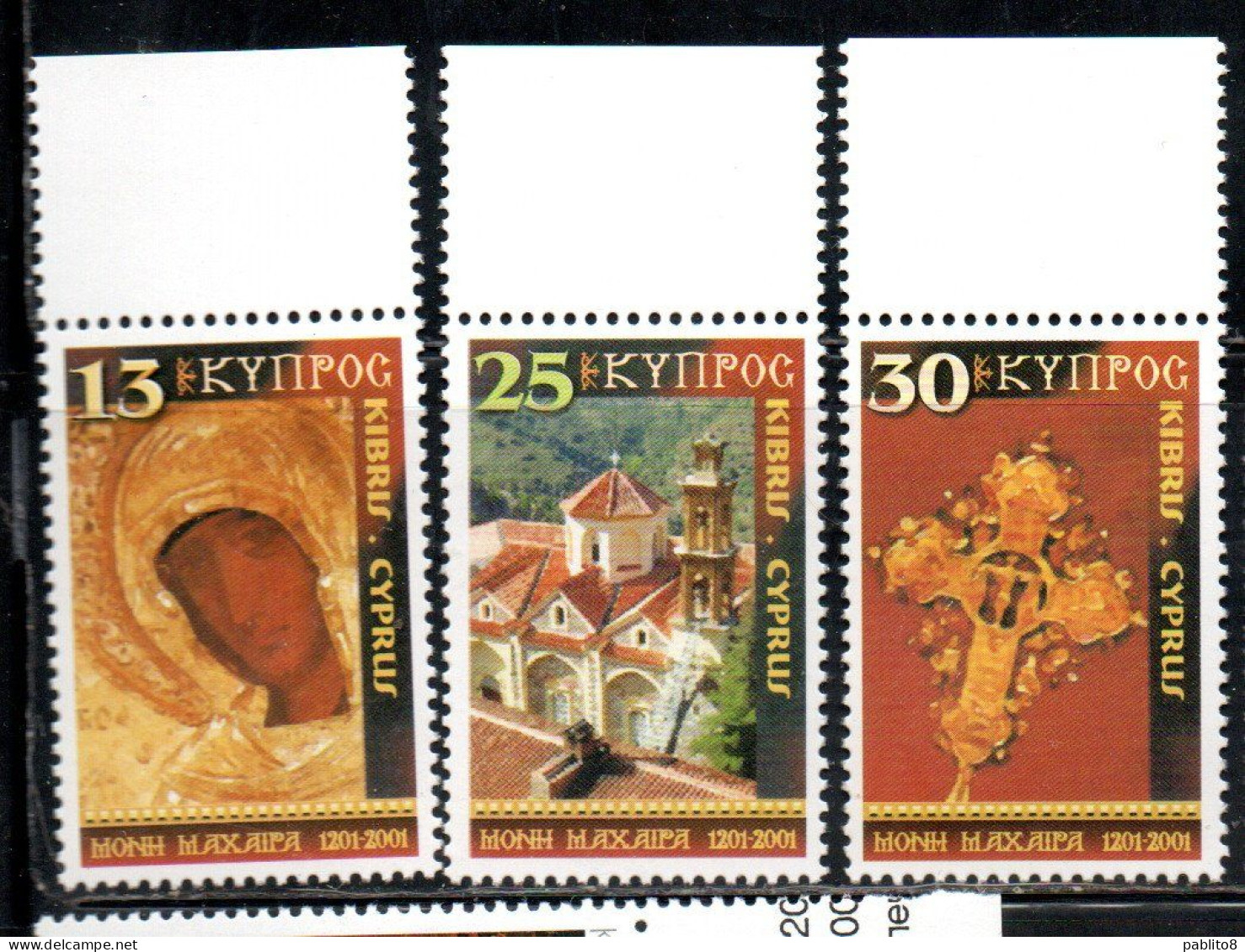 CYPRUS CIPRUS CIPRO 2001 CHRISTMAS NATALE NOEL WEIHNACHTEN NAVIDAD COMPLETE SET SERIE COMPLETA MNH - Unused Stamps