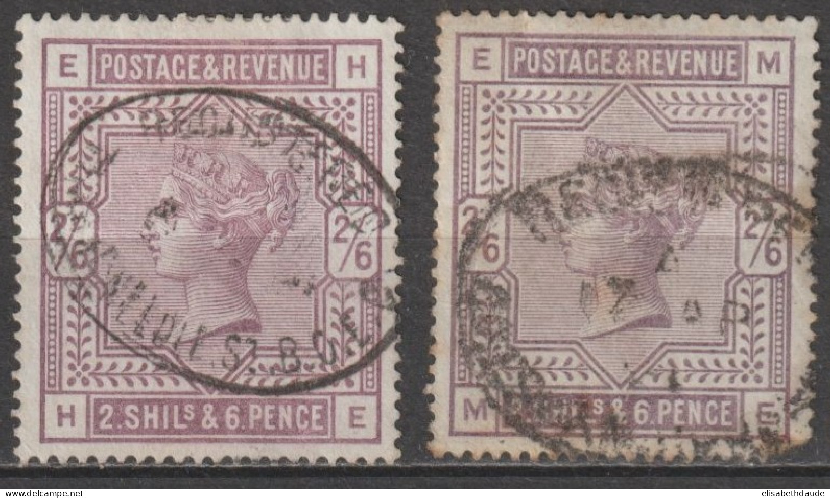 1883 - YVERT N°86 (SUPERBE) + 86a (DEFECTUEUX) OBLITERES - - Oblitérés