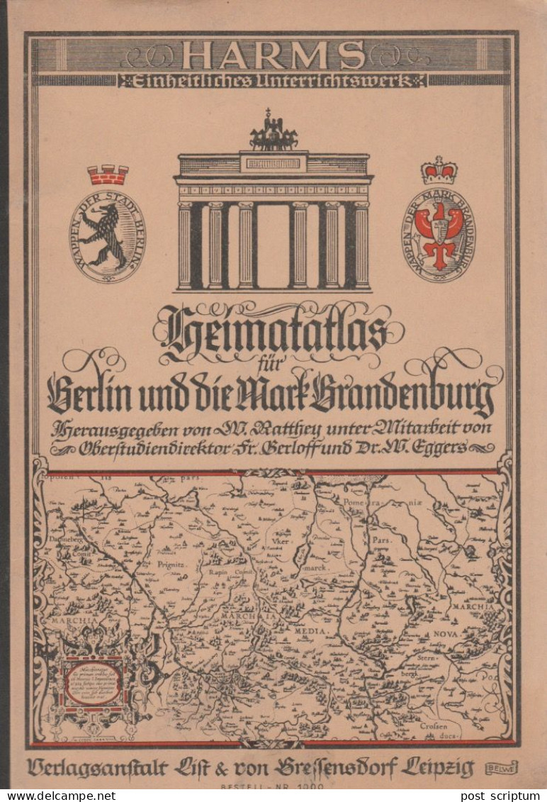 Livre - Heilatatlas Für Berlin Und Die Mart Brandenburg - Mapamundis