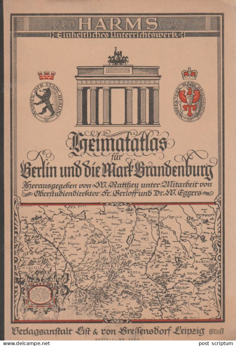 Livre - Heilatatlas Für Berlin Und Die Mart Brandenburg - Landkarten