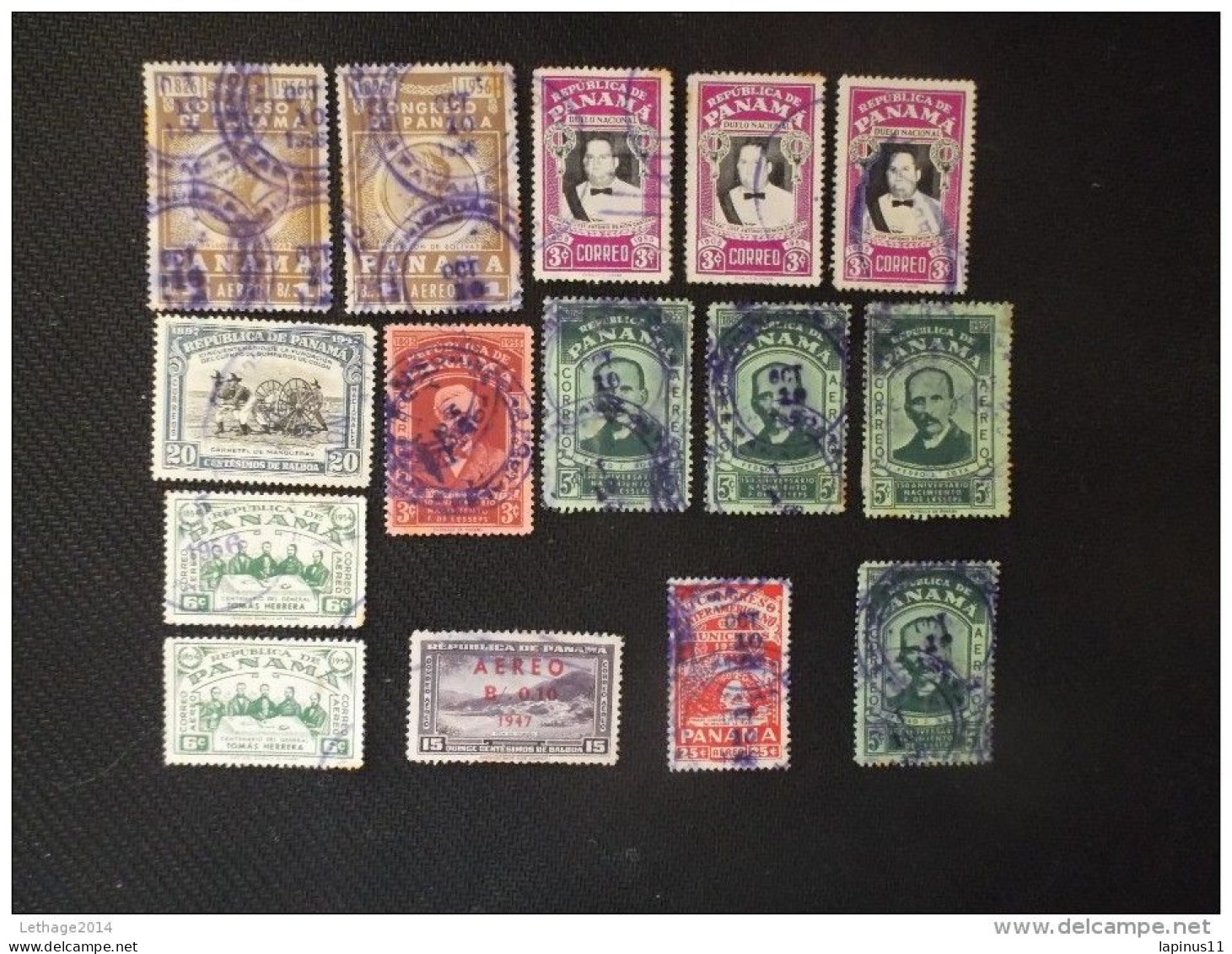 Colonie Francesi Africa Occidentale Stamps Chile Posta Aerea Panama 4 SCANNER - Used Stamps
