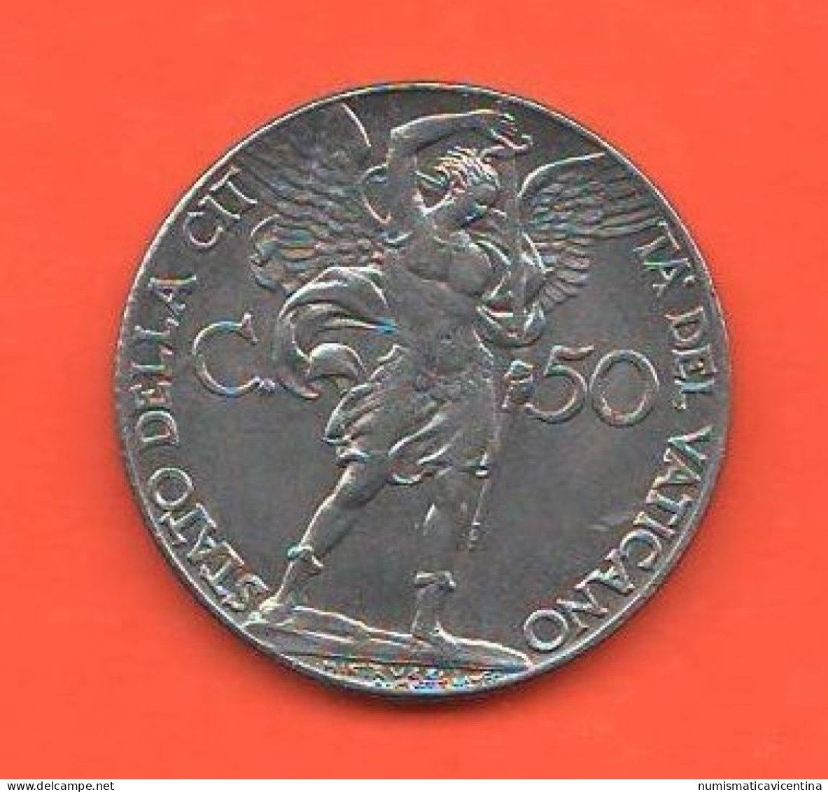 Vaticano Cents 50 Centesimi  Lire 1941 Vatikan City Piux XII° Steel Coin C 21 - Vatican