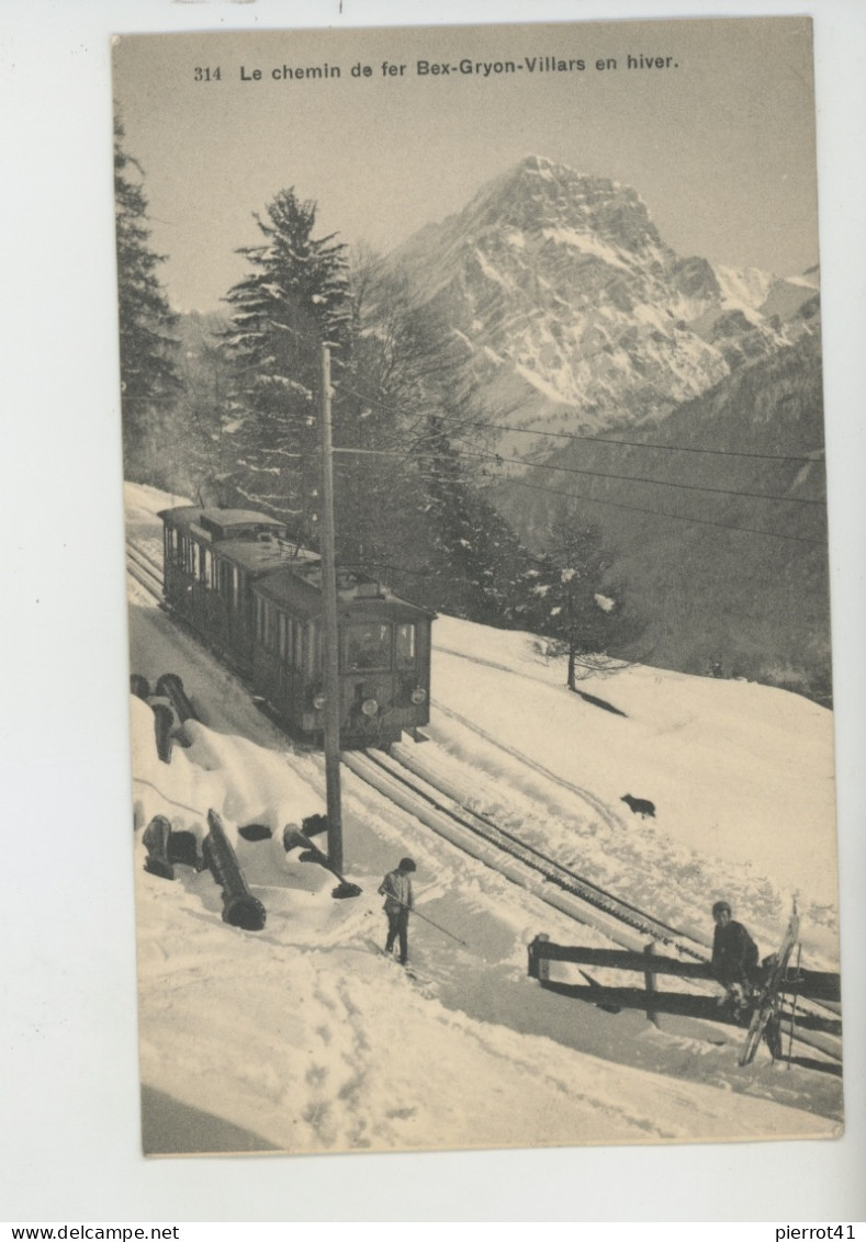 SUISSE - Le Chemin De Fer BEX - GRYON - VILLARS En Hiver - Bex