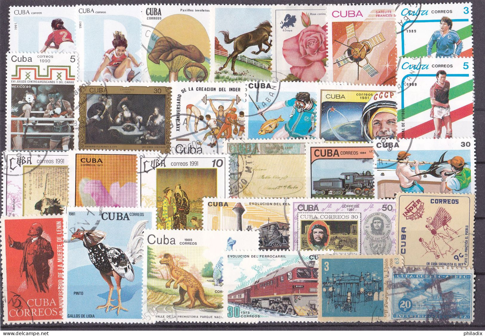 # Kuba Lot Von 28 Diversen Marken Various-Diverses Stamps O/used (R1-12/1) - Verzamelingen & Reeksen