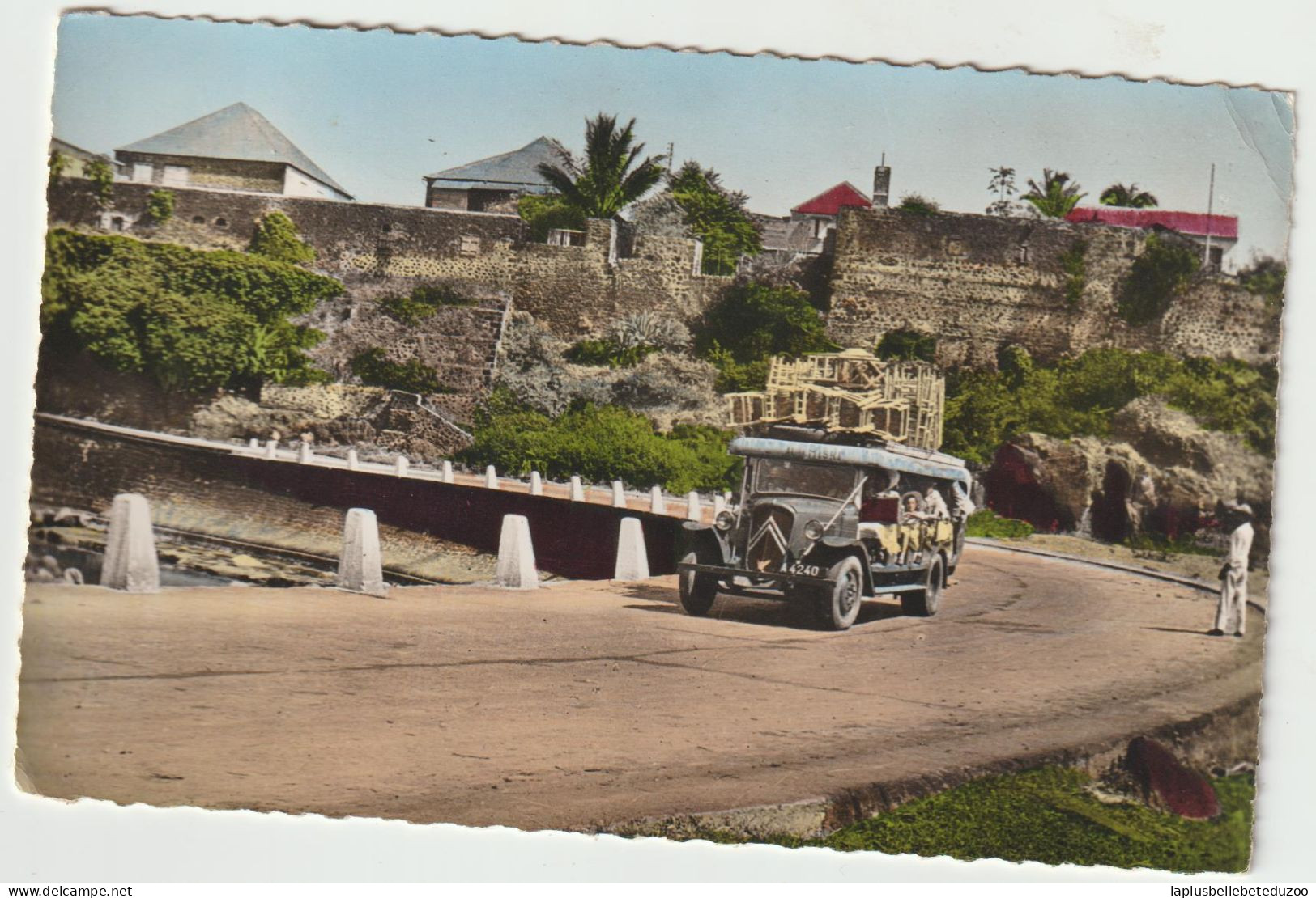 CPSM PHOTO - LA REUNION - SAINT PIERRE - CAR Sur Le Radier - AUTOCAR CITROEN - Vers 1950 - Saint Pierre