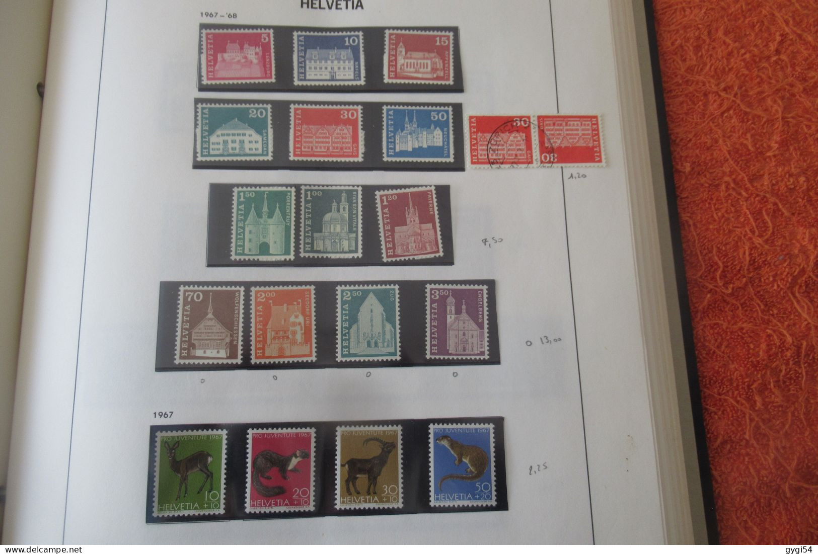 SUISSE LOT TIMBRES NEUFS 1950 - 1969 - Collections (without Album)