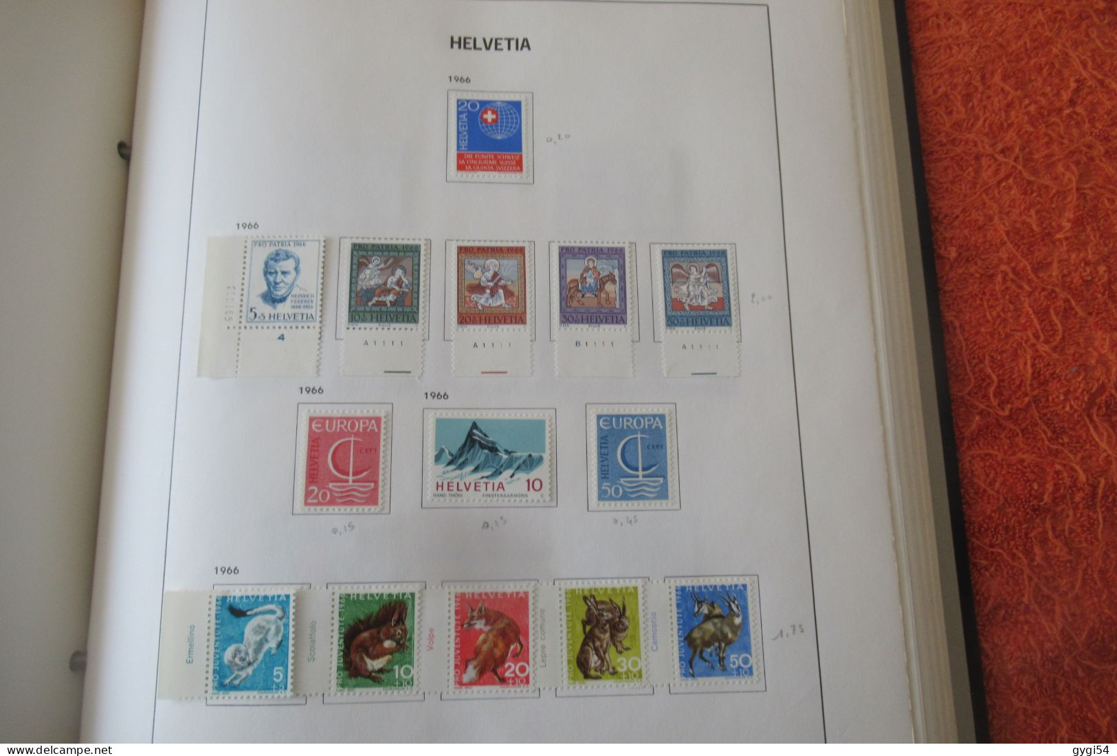 SUISSE LOT TIMBRES NEUFS 1950 - 1969 - Collections (without Album)