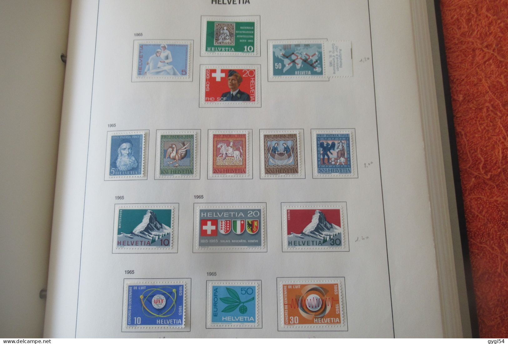 SUISSE LOT TIMBRES NEUFS 1950 - 1969