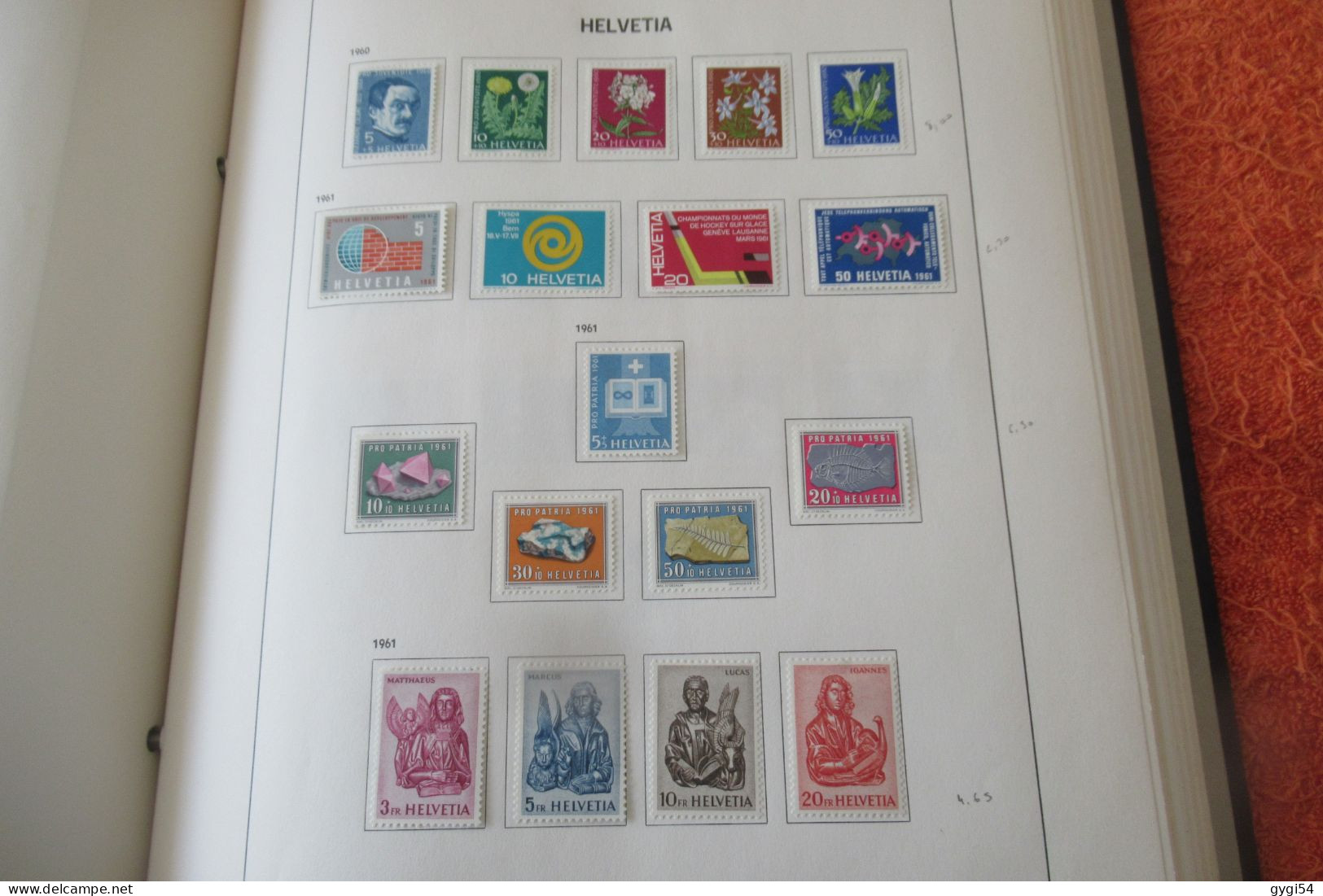 SUISSE LOT TIMBRES NEUFS 1950 - 1969