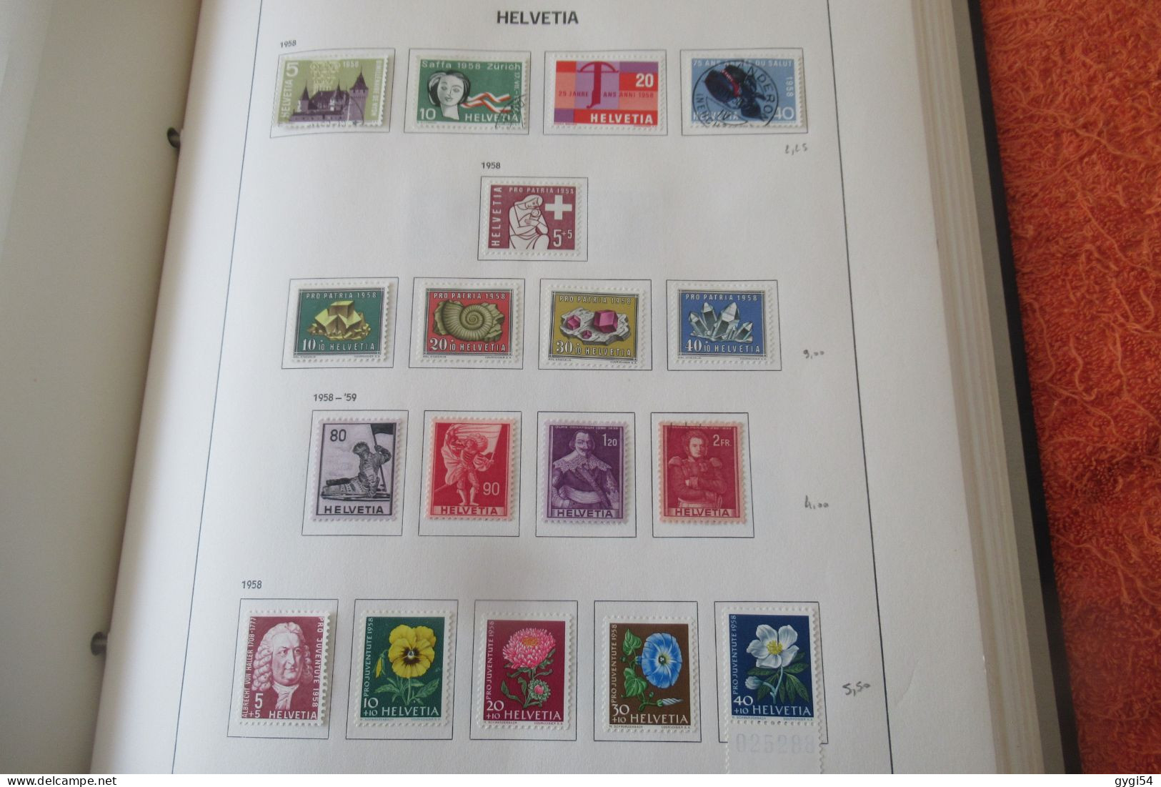 SUISSE LOT TIMBRES NEUFS 1950 - 1969