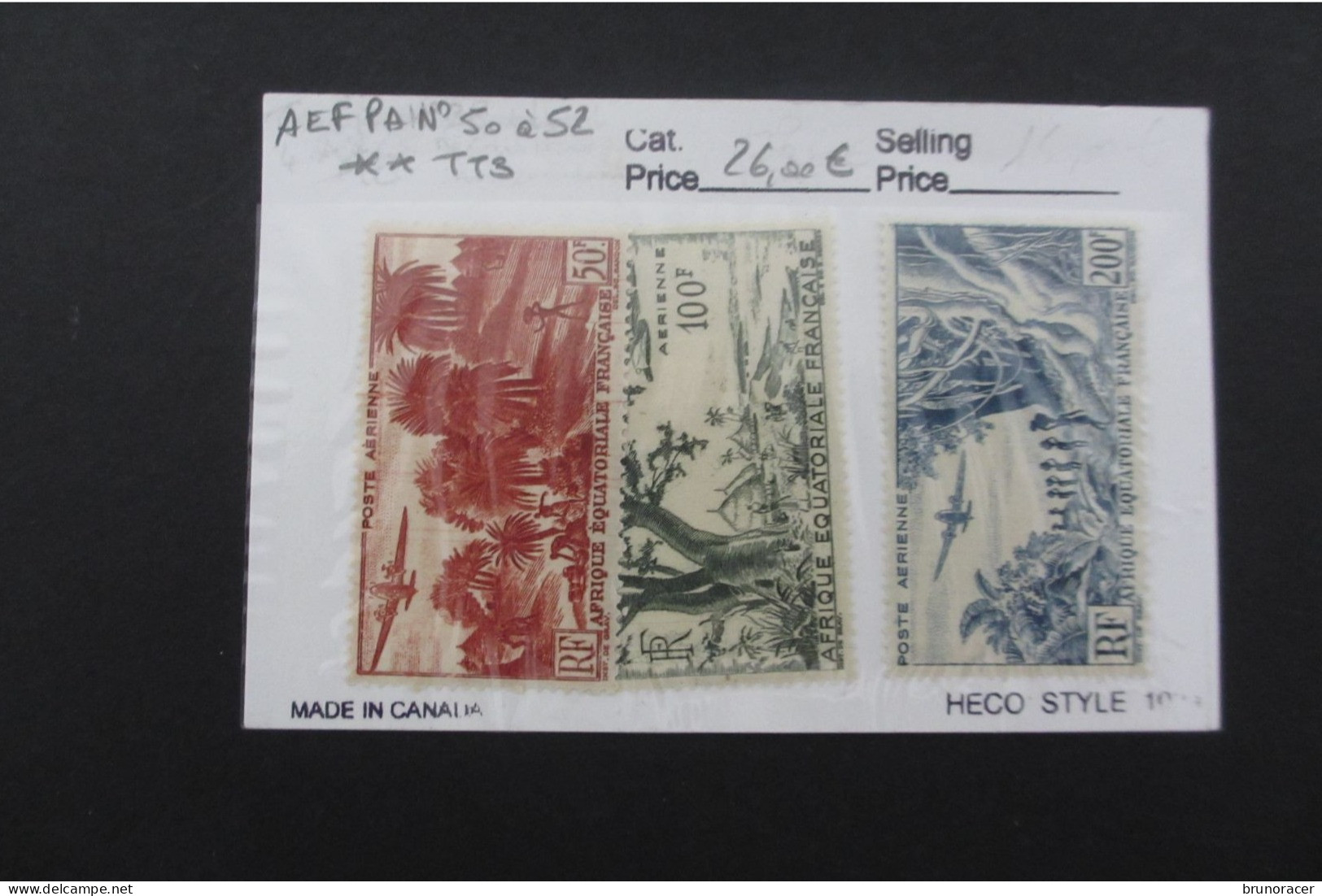 A.E.F. POSTE AERIENNE 50 à 52 NEUF** TTB COTE 26 EUROS VOIR SCANS - Unused Stamps