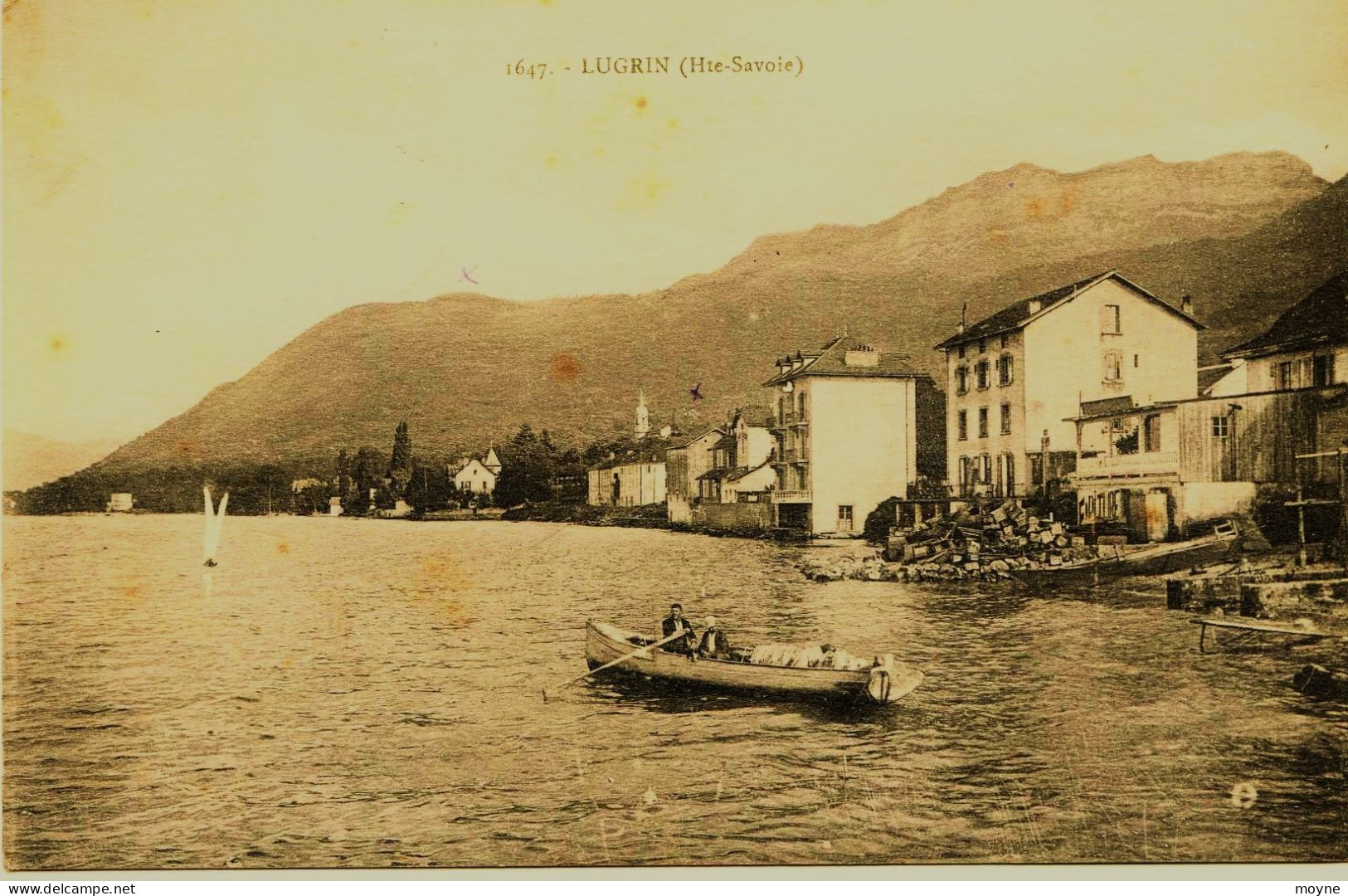 3421 - Hte Savoie - LUGRIN   DEPART POUR LA PËCHE AUX LAVARETS    - CIRCULEE EN 1926 - Lugrin