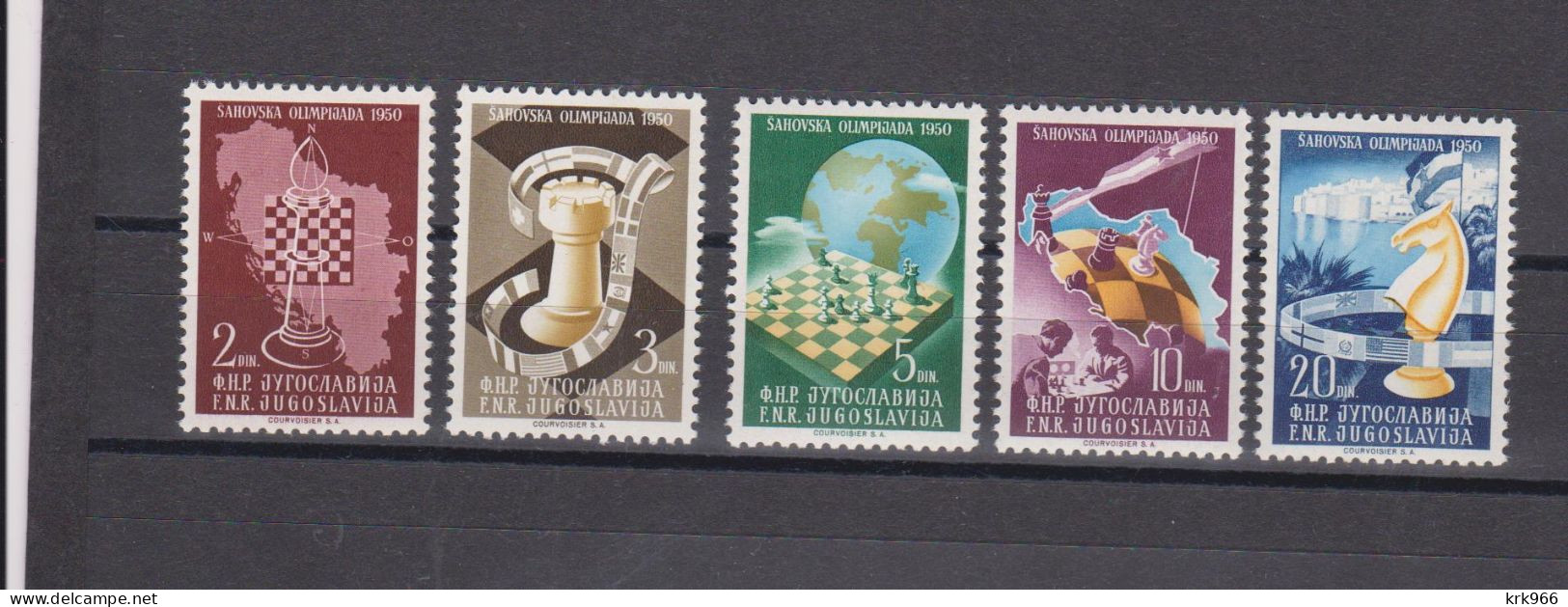 YUGOSLAVIA,1950 DUBROVNIK CHESS OLYMPIC Set MNH - Ungebraucht