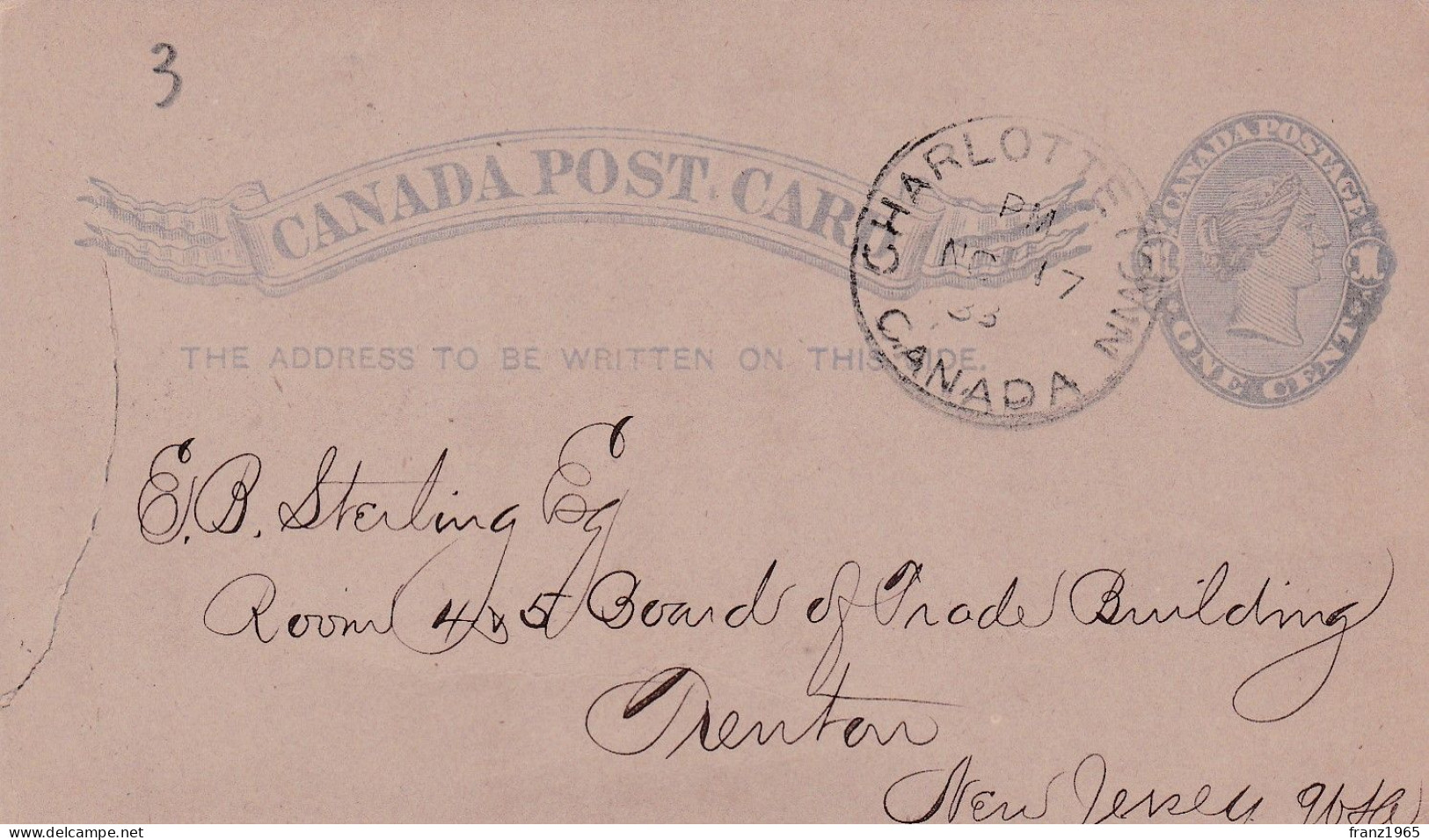 From Canada To USA - 1888 (Charlottentown) - Cartas & Documentos